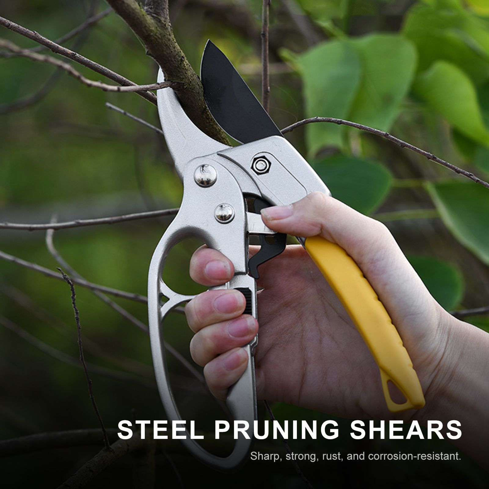 Secateurs Steel Blade Pruning Shears with Ergonomic Handles Gardening Pruning