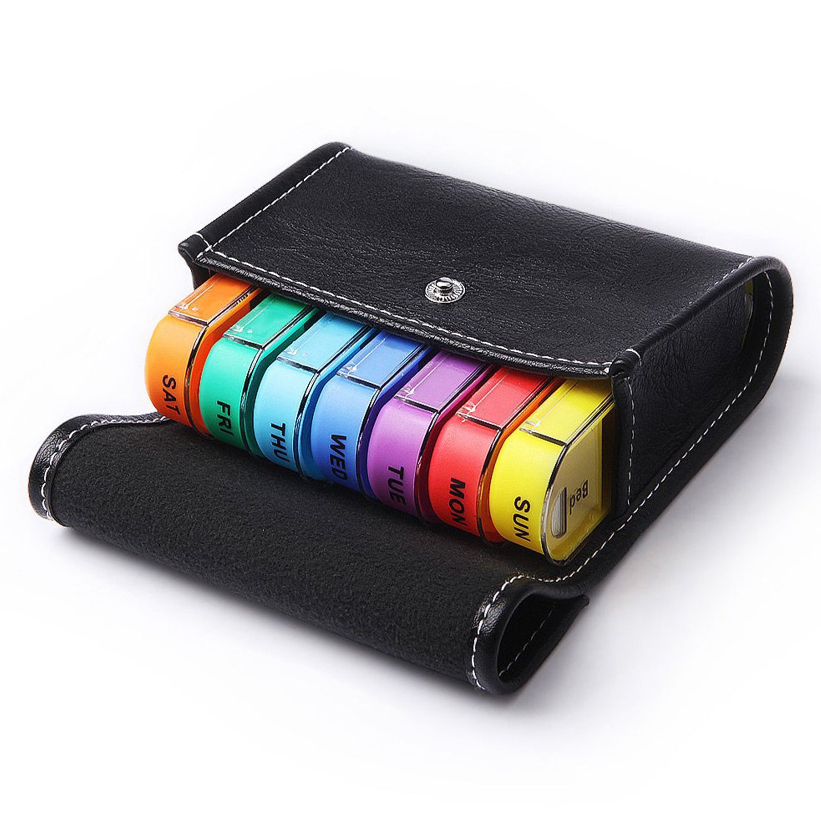Pill Organizer for Travel Weekly Pill Box 7 Day Pill Case Daily Medicine view 2