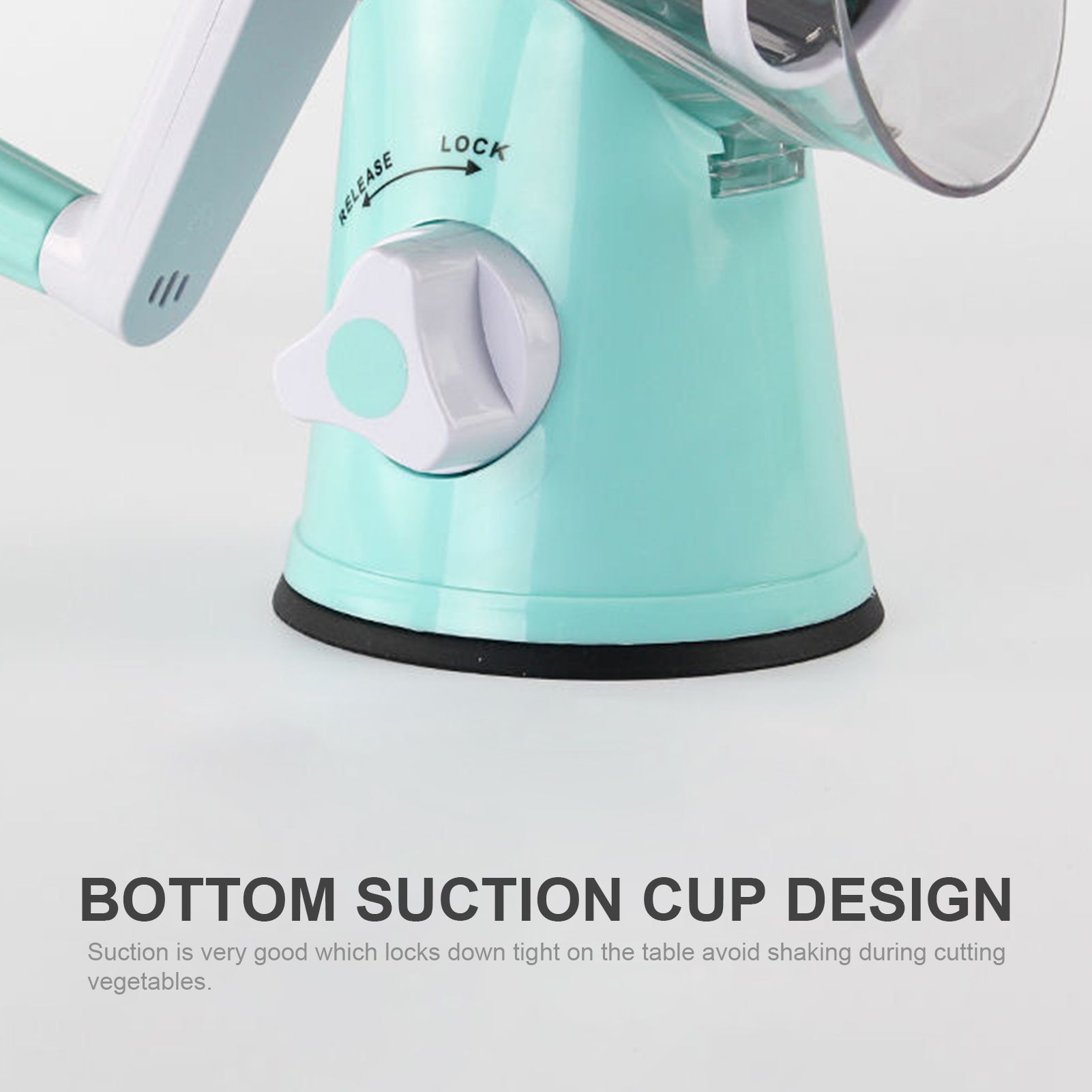Manual Rotary Cheese Grater with Three Drum Blades Stainless Steel Handheld
