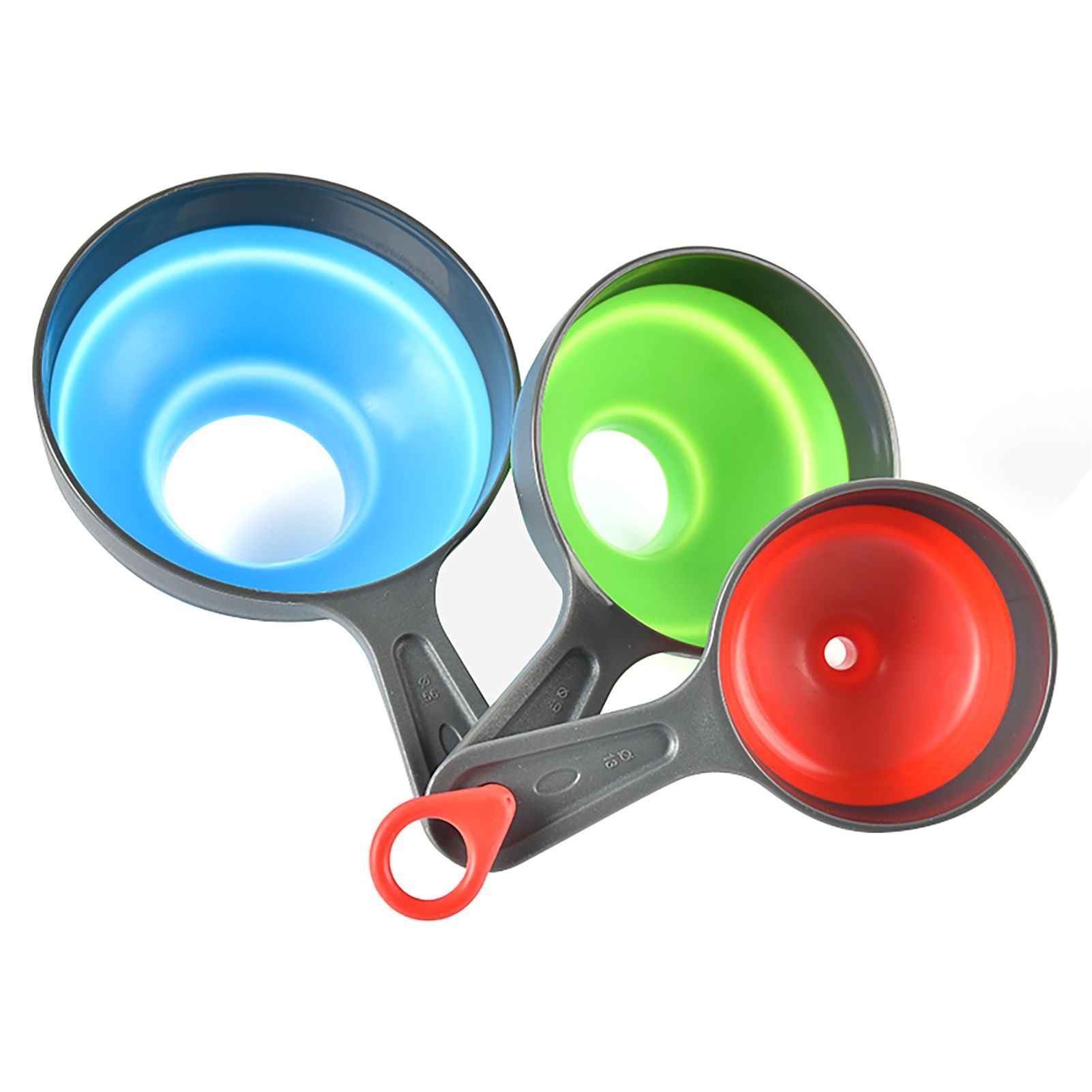 Canning Funnel Silicone Collapsible Funnels Set 3pcs Kitchen Funnel for Wide view 2