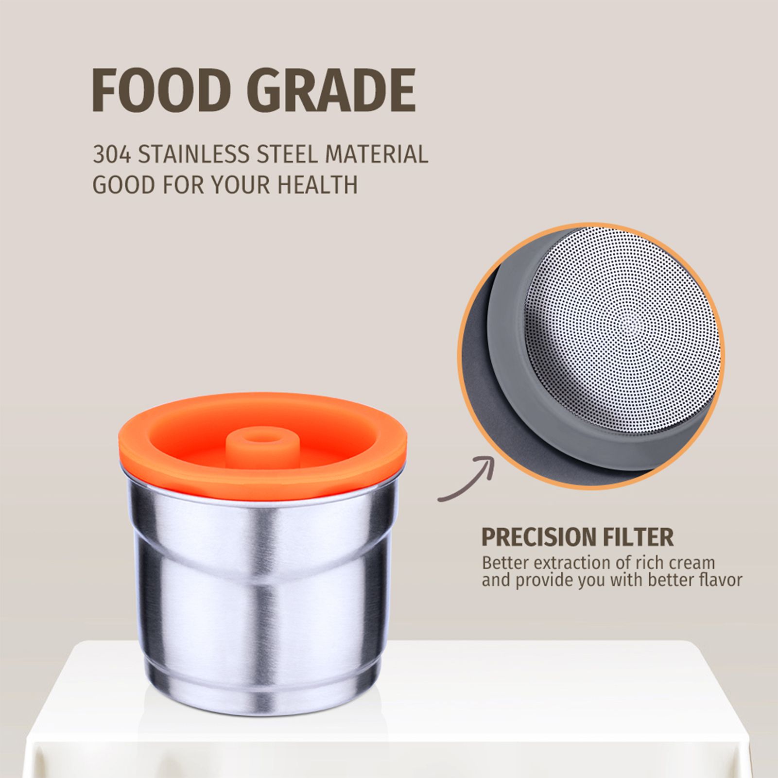 Stainless Steel Coffee Capsule Refillable Coffee Capsules Espresso Capsules view 3