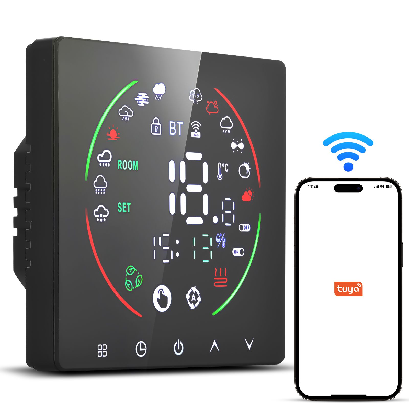 Smart Tuya WiFi Thermostat for Home 3A Water Heating Weekly Programmable view 3