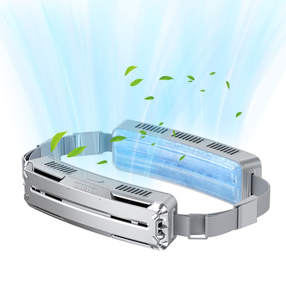 Wearable Waist Fan Belt Fan with PCM Cooling Strip 5000mAh Rechargeable view 3