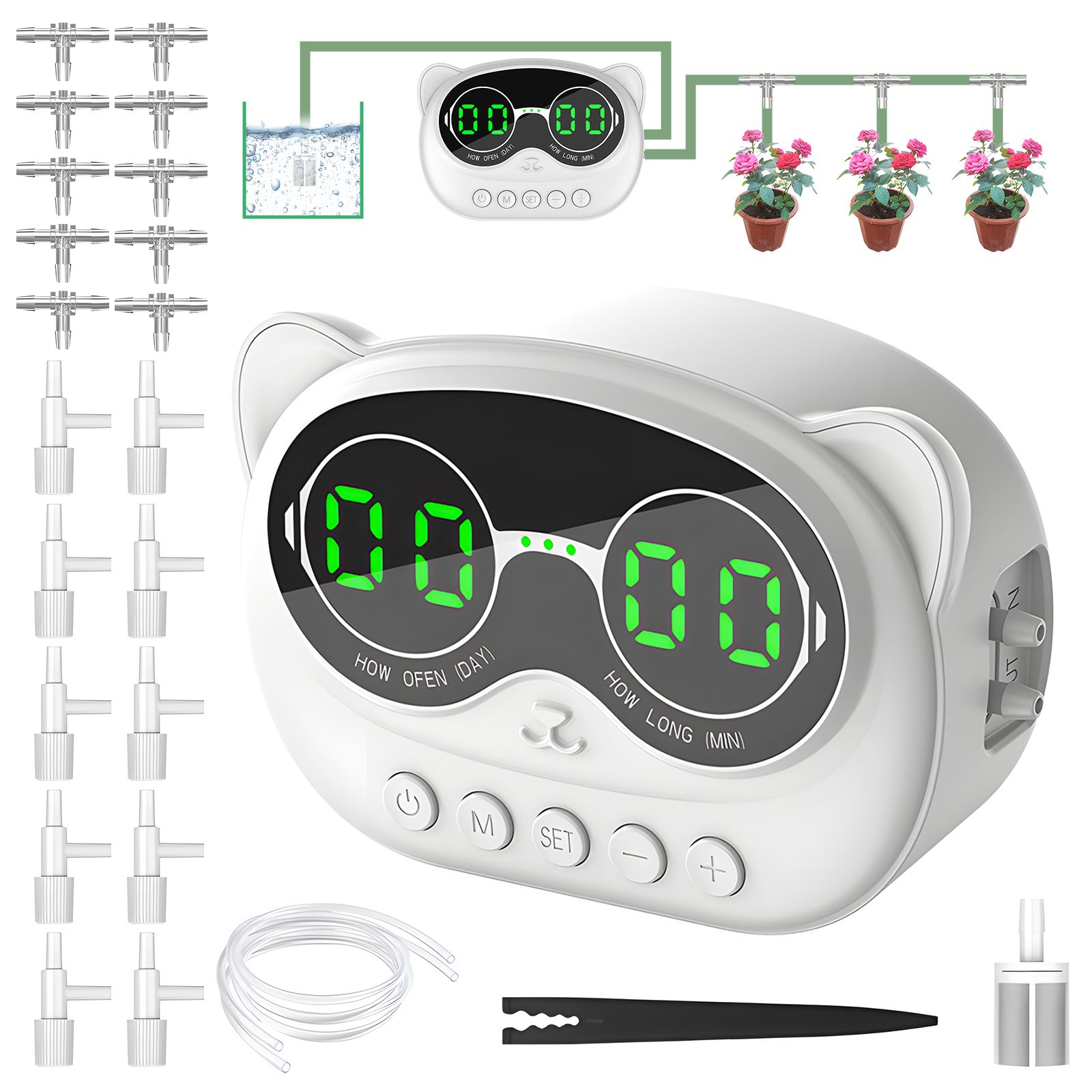 Smart Automatic Watering System Plant Waterer for 10 Potted Plants 1000ml Flow view 3
