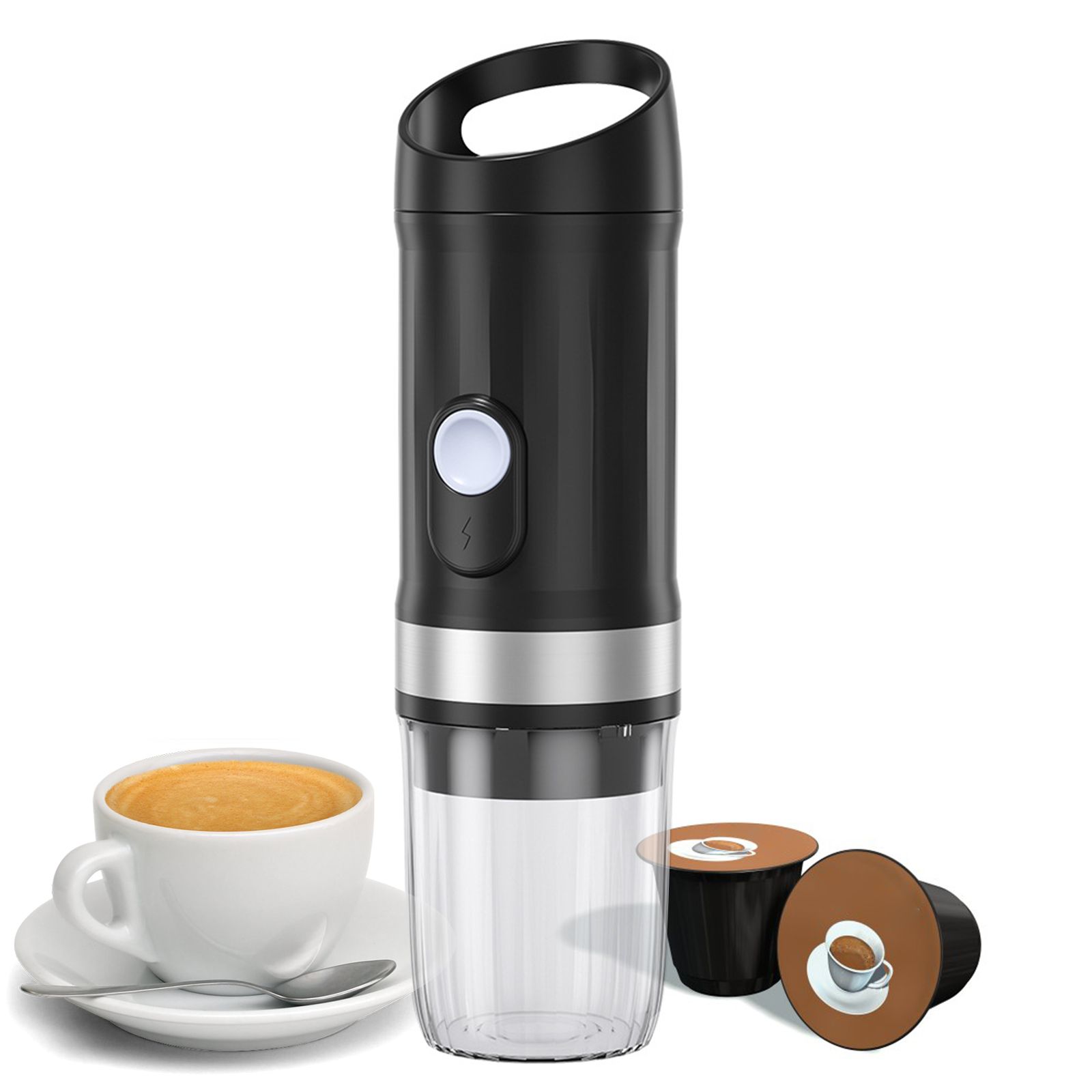 Portable Electric Espresso Coffee Machine Cordless Heat and Cold Brew 3oz view 3