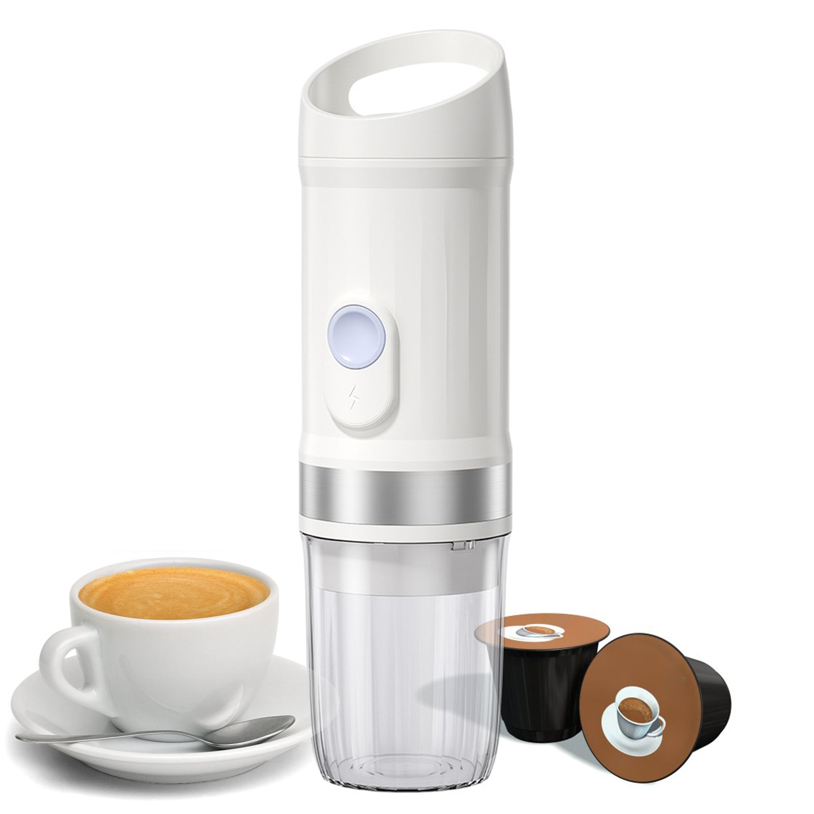 Portable Electric Espresso Coffee Machine Cordless Heat and Cold Brew 3oz view 3