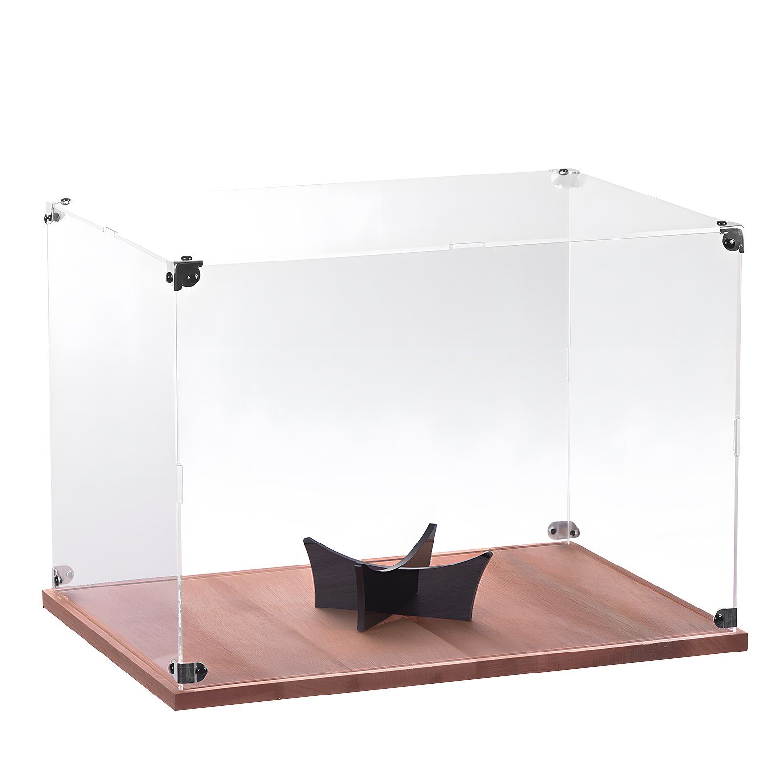 Wooden Base Baseball Holder Display Case with Stand and Lid Acrylic Clear Box