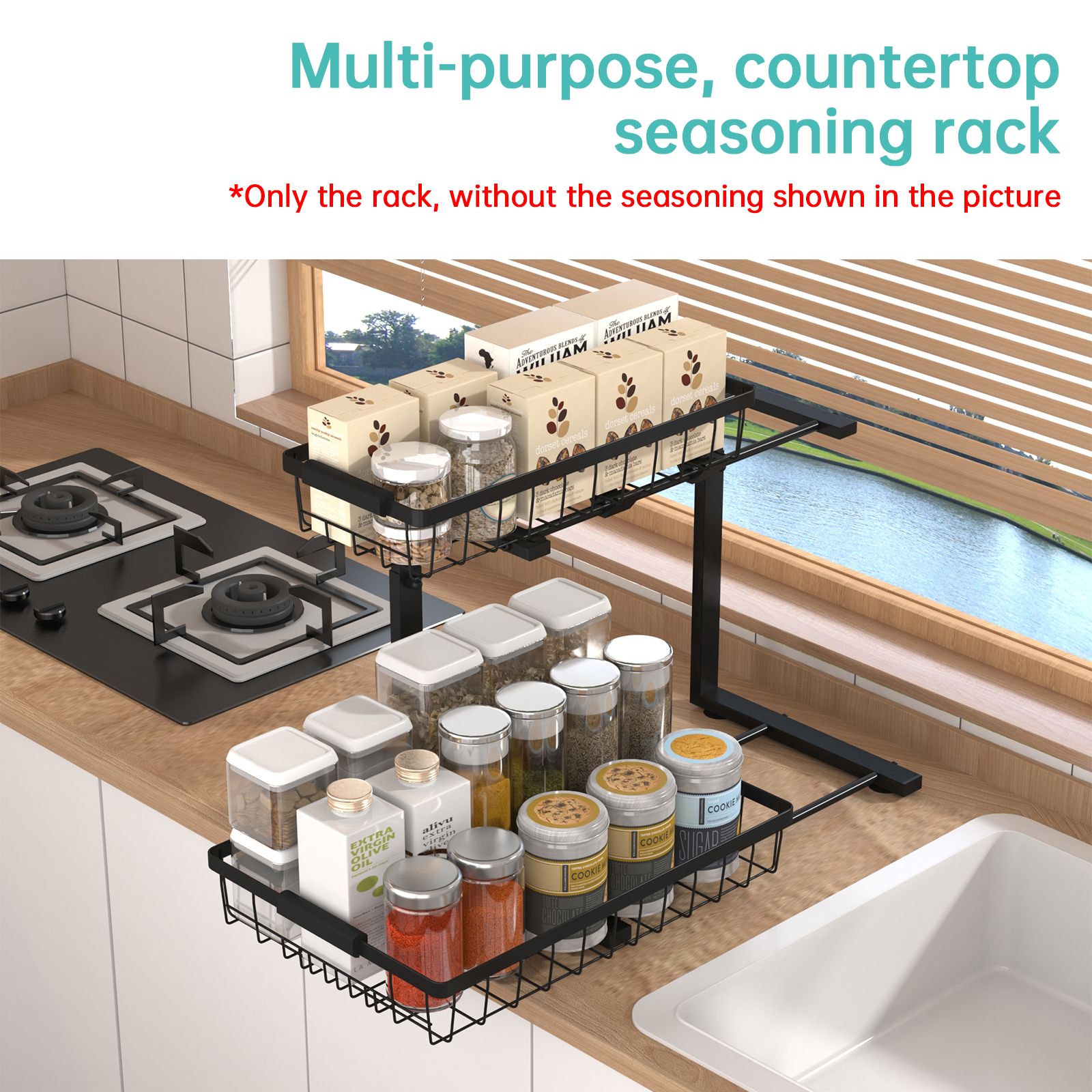 Under Sink Organizer and Storage Rack 1 Pack Height Adjustable Pull Out view 5