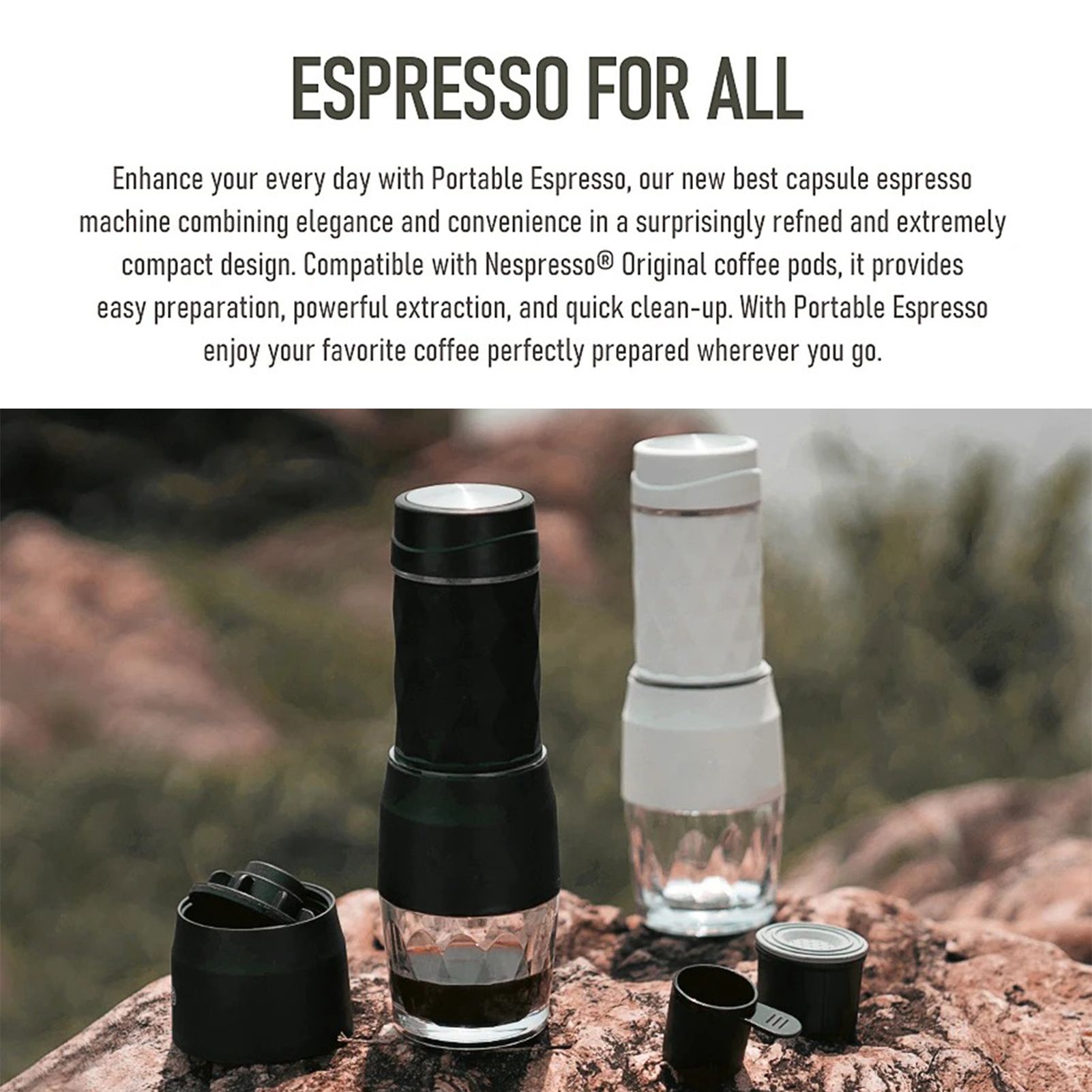 CAFELFFE 3-in-1 Portable Manual Espresso Coffee Machine 18Bar Cold and Hot view 11
