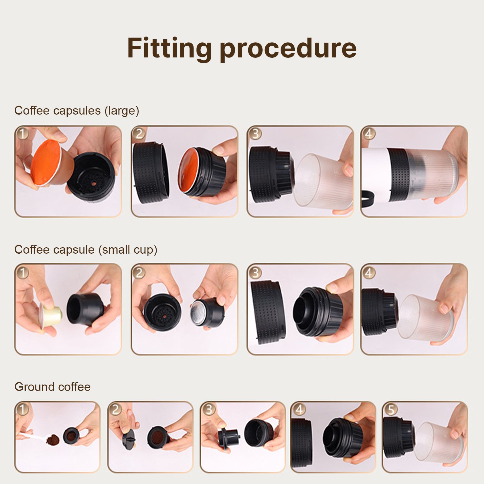 Portable Coffee Machine for Car Home Travel 3 in 1 Cordless Electric Coffee view 7