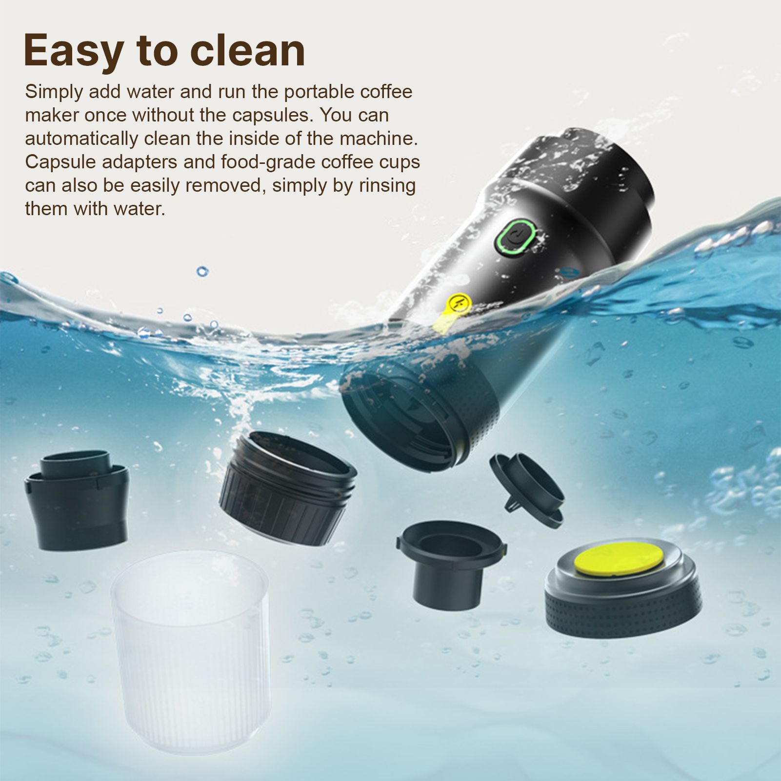 Portable Coffee Machine for Car Home Travel 3 in 1 Cordless Electric Coffee view 9