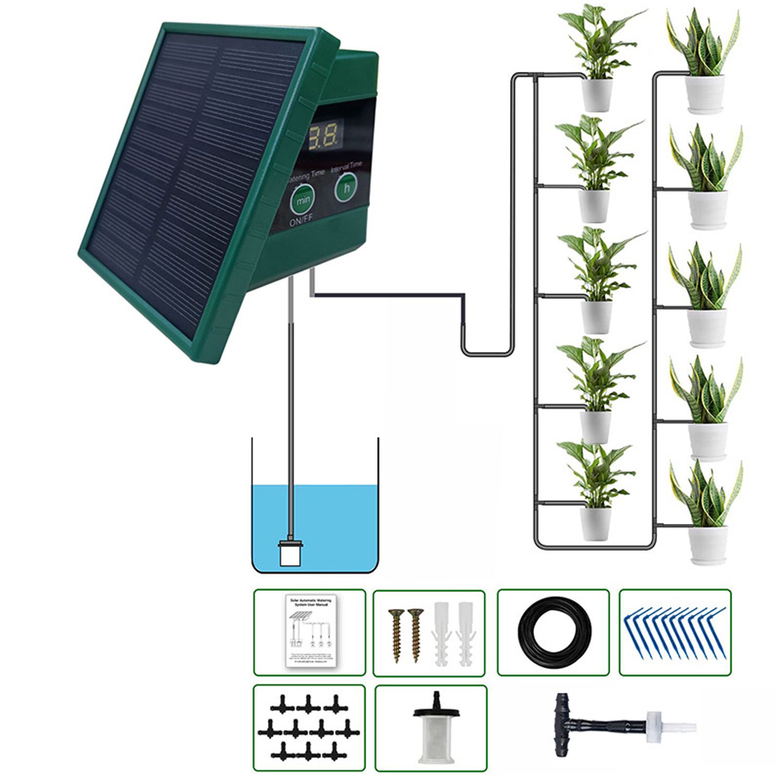 Solar Drip Irrigation System for Garden Digital Display Screen Automatic view 4