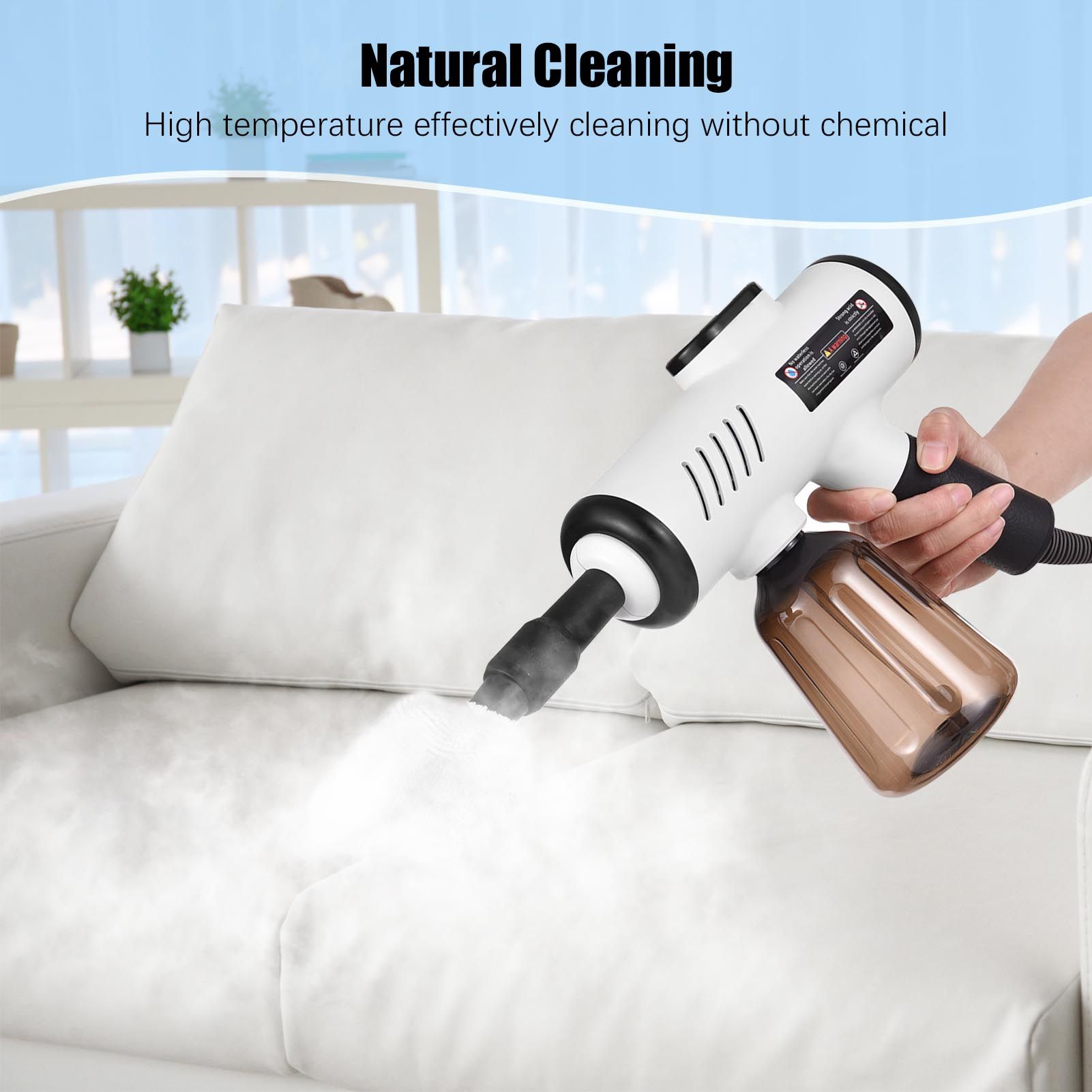 Portable Handheld Steam Cleaner 10s Quick Heat 3 Temperature Adjustable Deep view 2