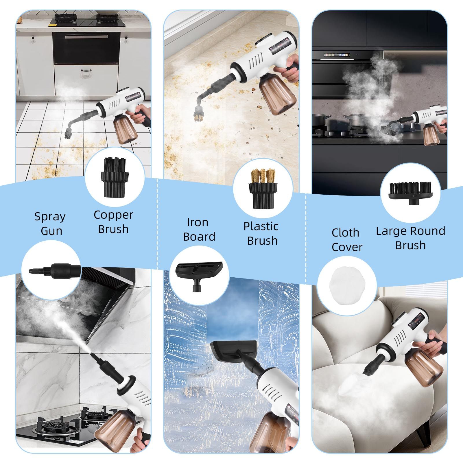 Portable Handheld Steam Cleaner 10s Quick Heat 3 Temperature Adjustable Deep view 5