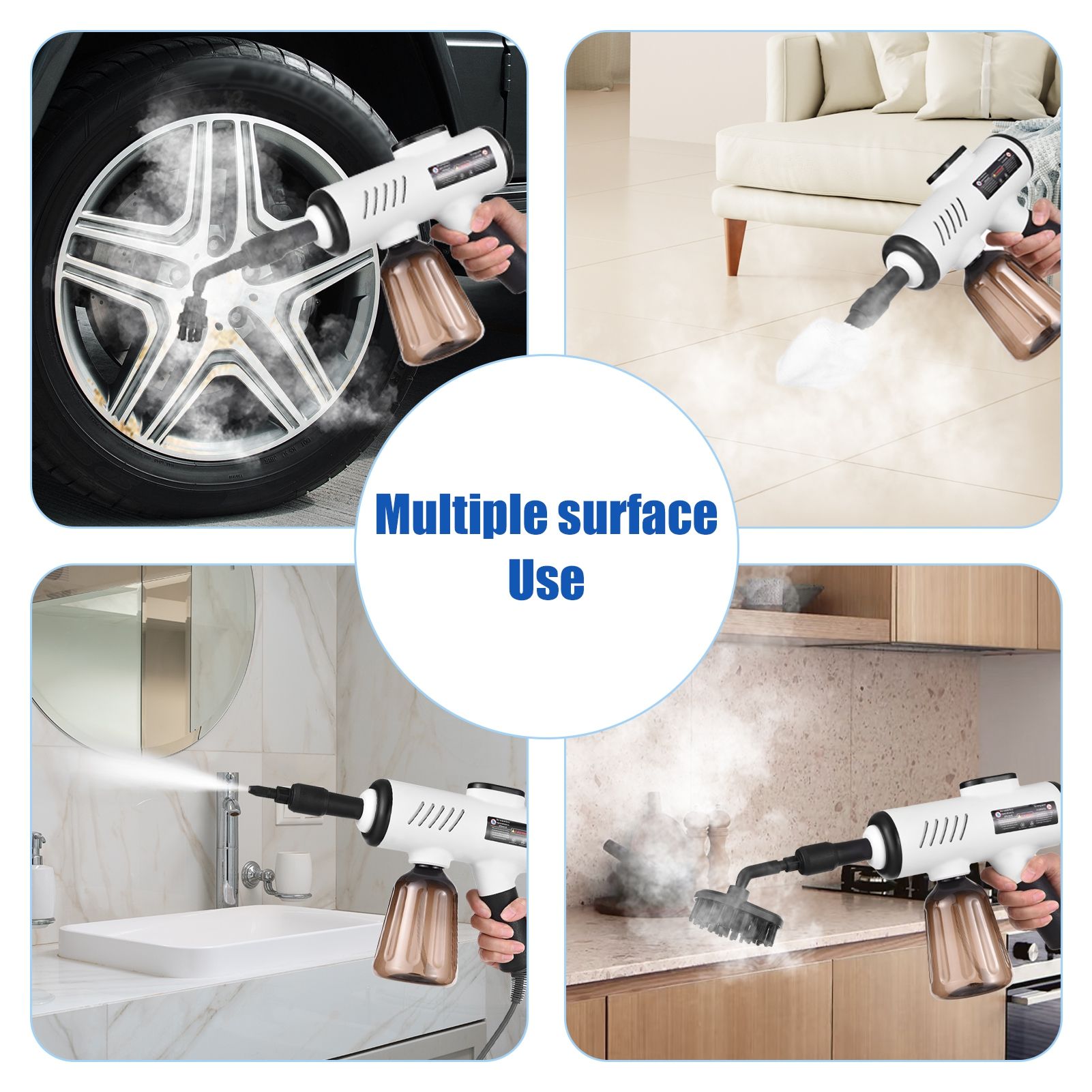 Portable Handheld Steam Cleaner 10s Quick Heat 3 Temperature Adjustable Deep view 7
