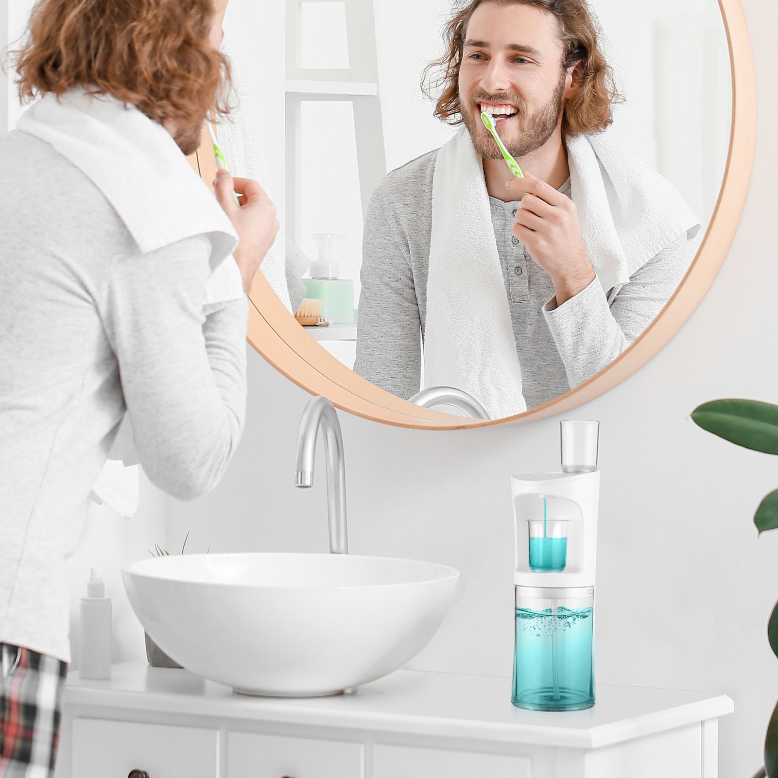 Automatic Mouthwash Dispenser for Bathroom Touchless with 18fl.oz Tank 2pcs view 6
