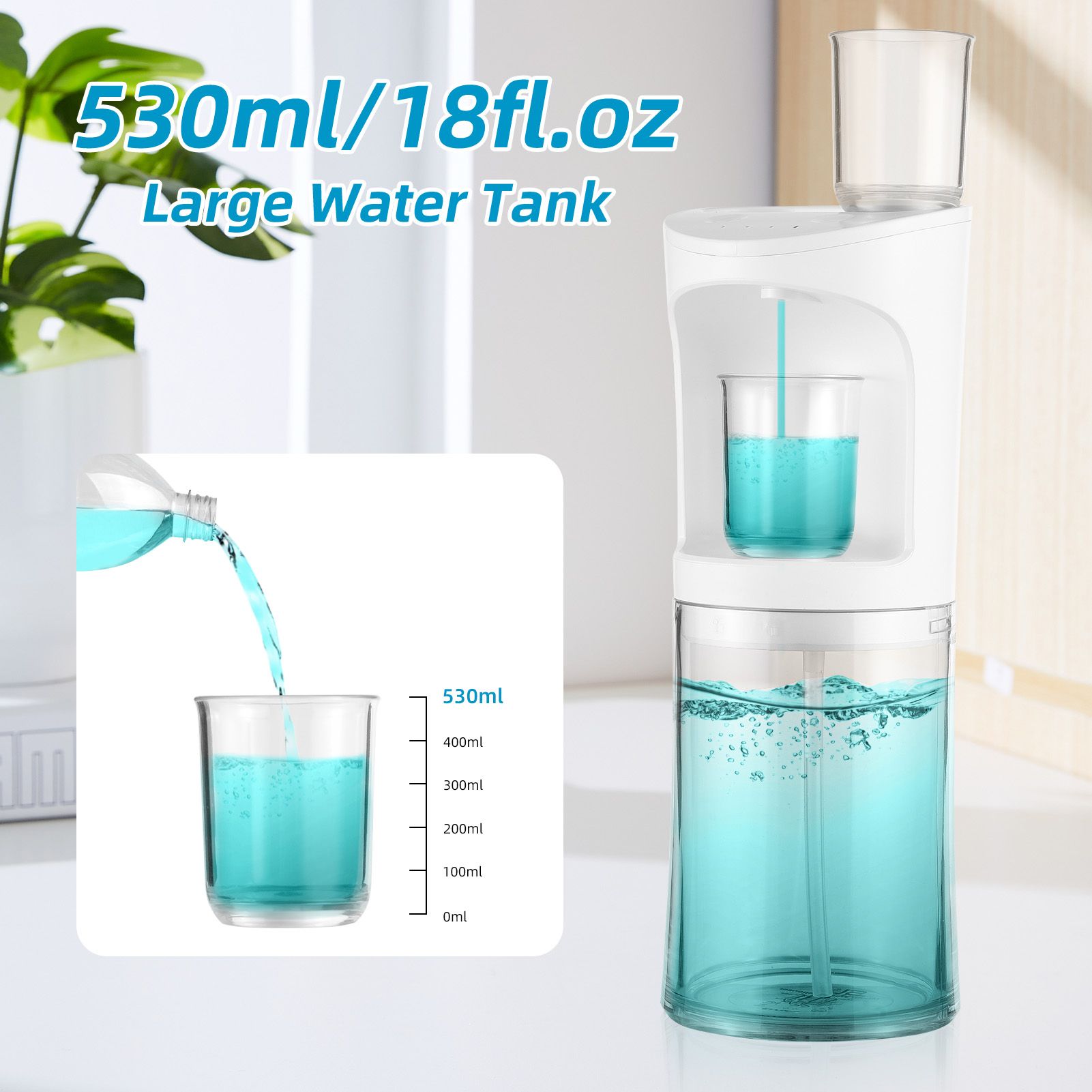 Automatic Mouthwash Dispenser for Bathroom Touchless with 18fl.oz Tank 2pcs view 9