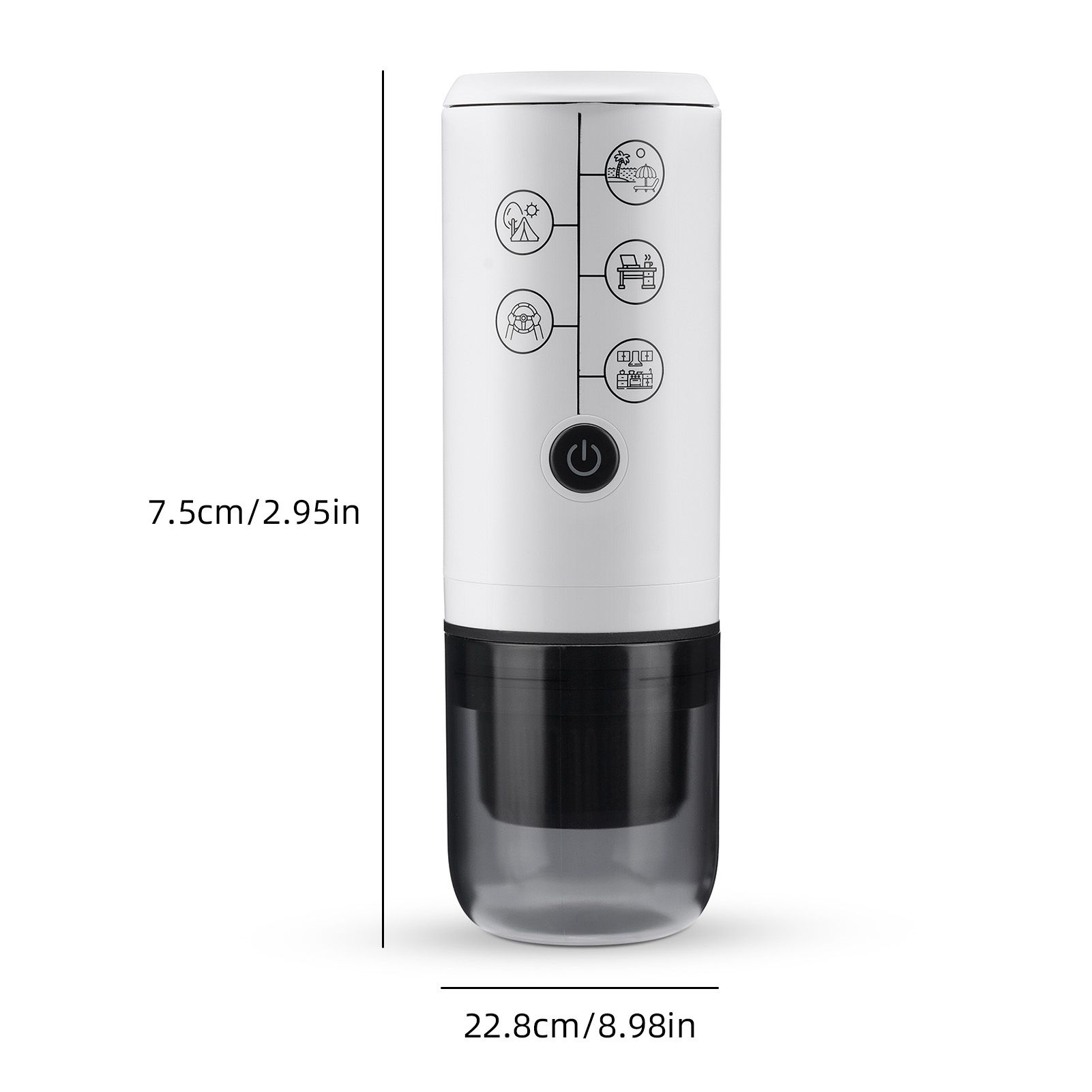 4-in-1 Portable Espresso Coffee Maker Work with NES/DG Capsule and Ground view 2