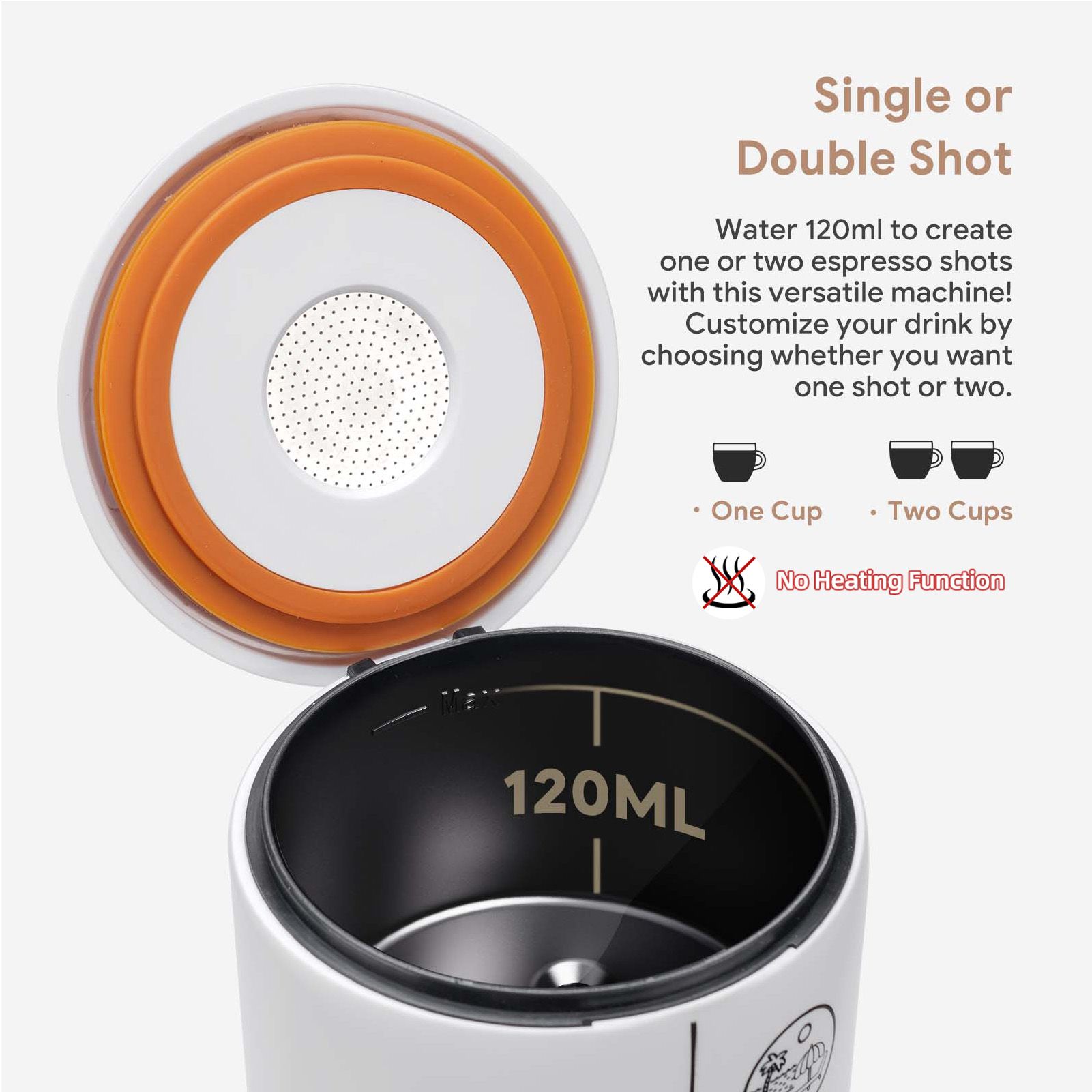 4-in-1 Portable Espresso Coffee Maker Work with NES/DG Capsule and Ground view 10