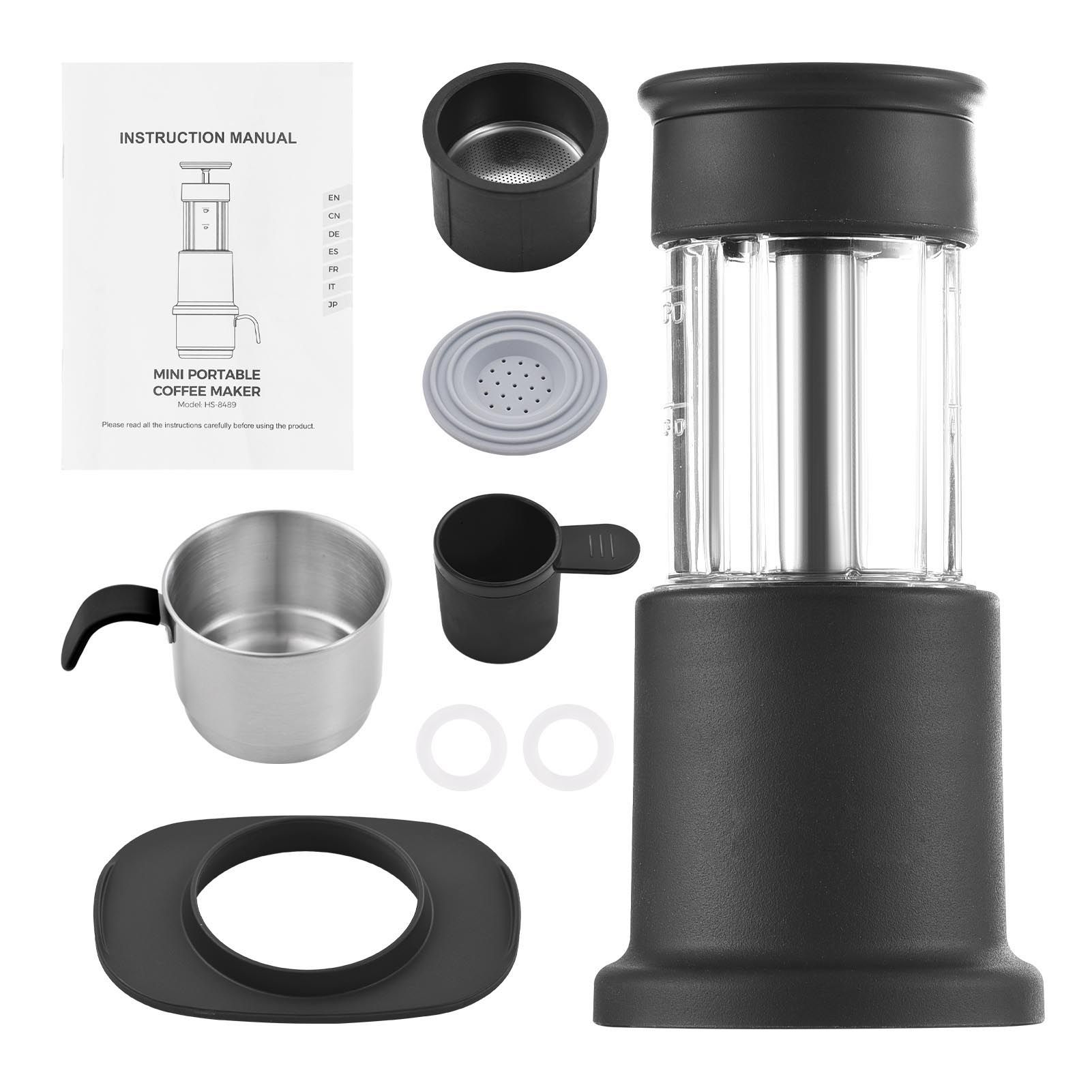 Portable Coffee Maker 2 in 1 Travel Coffee Machine Compatible NES Capsule and view 2
