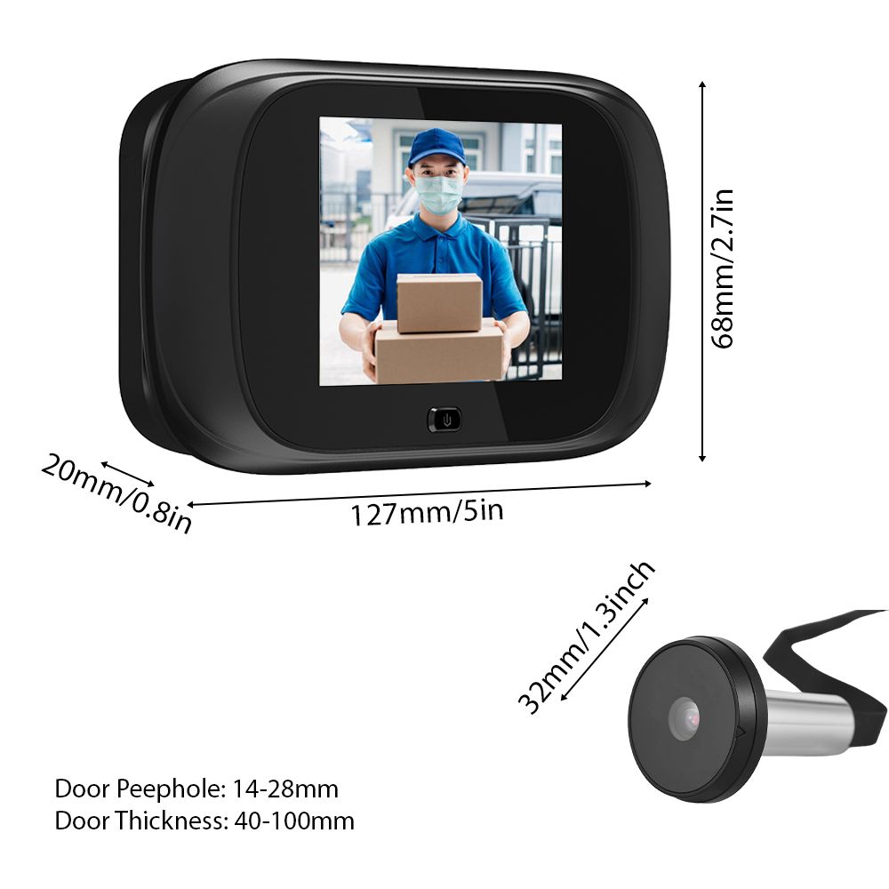 Digital Door Viewer Front Door Peephole Camera 2.8-inch Color Display Screen view 8