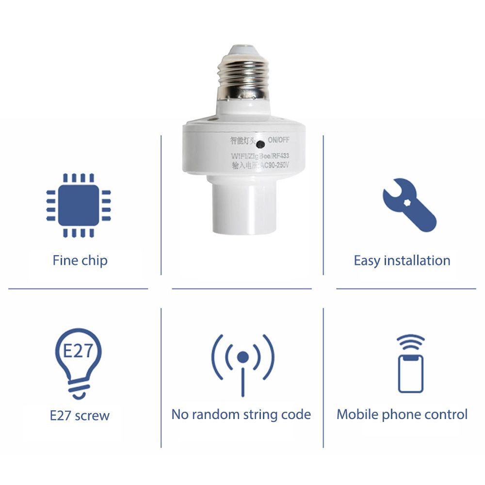 2 Pack Smart Light Socket WiFi Light Bulb Adapter App Control Smart Home Voice view 4
