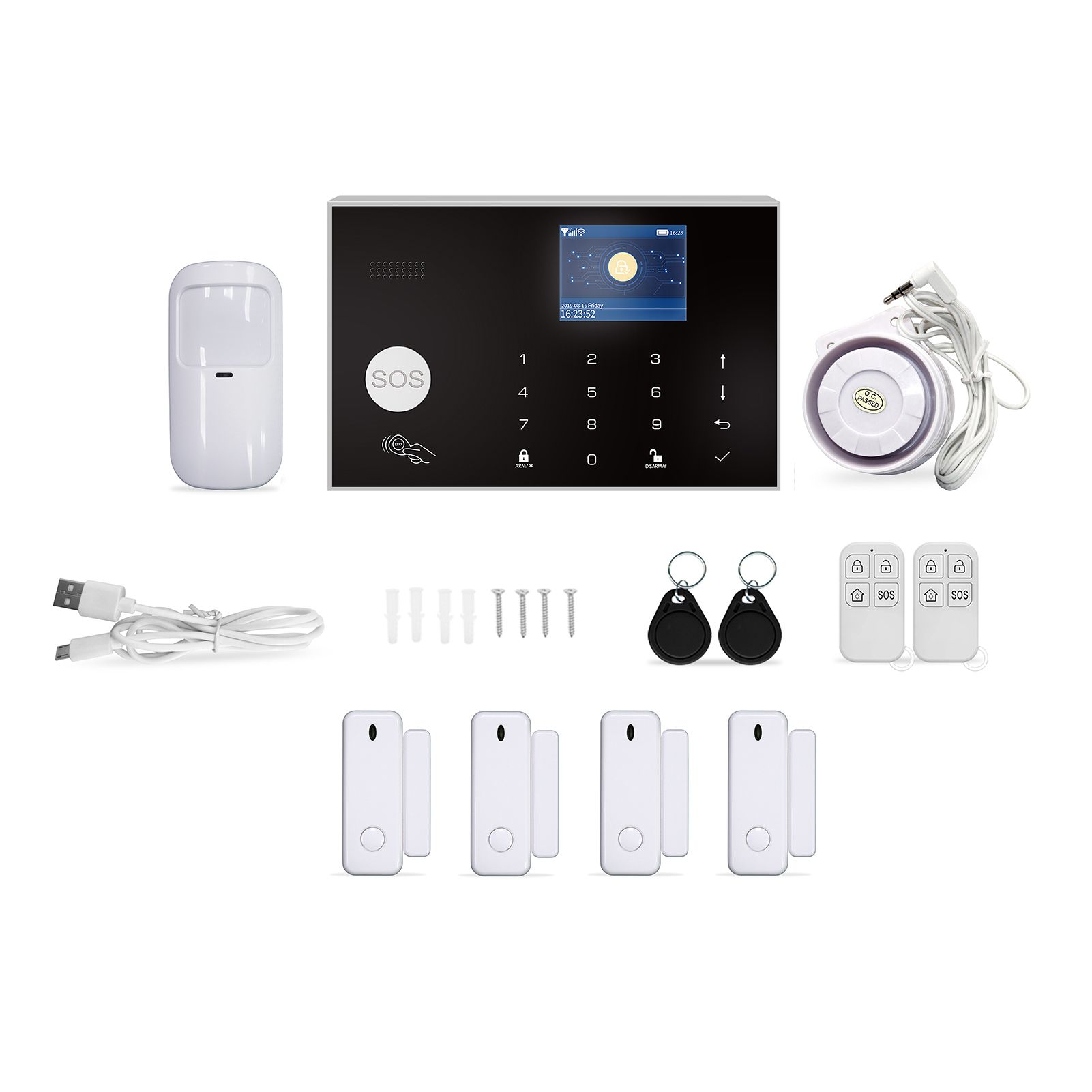 2G/WiFi TY Wireless Home Alarm System 2.4-inch TFT Color Touch Screen Alarm view 7