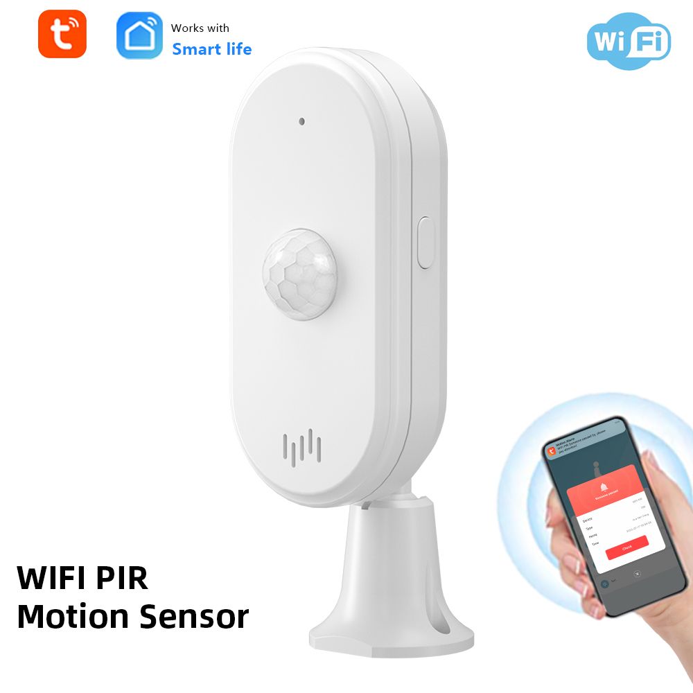 WiFi PIR Motion Sensor Wireless Security Alarm Infrared Movement Detector
