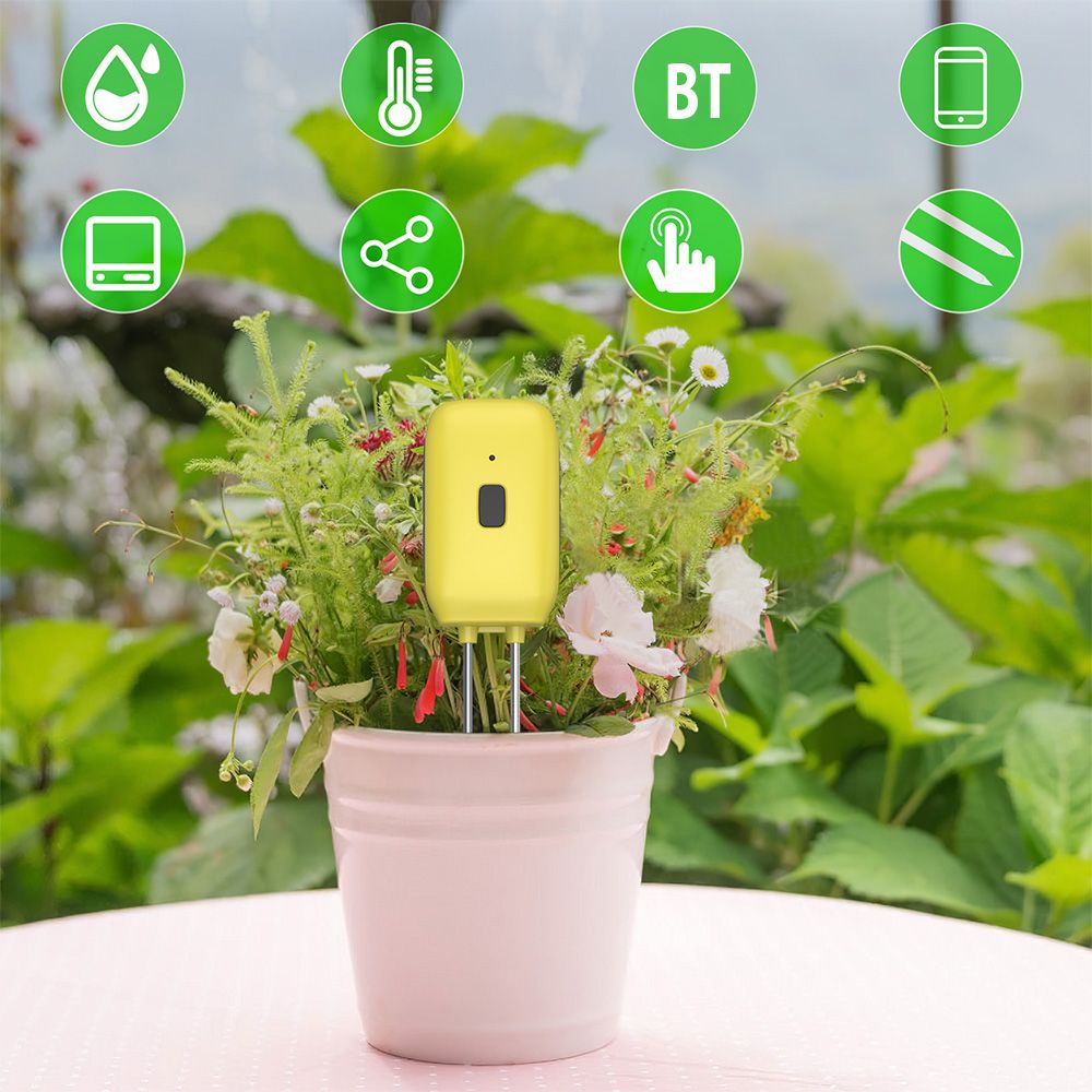 Soil Moisture Meter Smart Plant Water Sensor Temperature and Humidity Alarm view 4