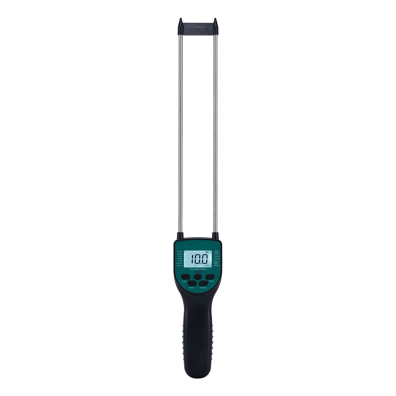 Hay Moisture Meter Hay Bale Moisture Tester Dual-rod Sensor LCD Backlit view 2