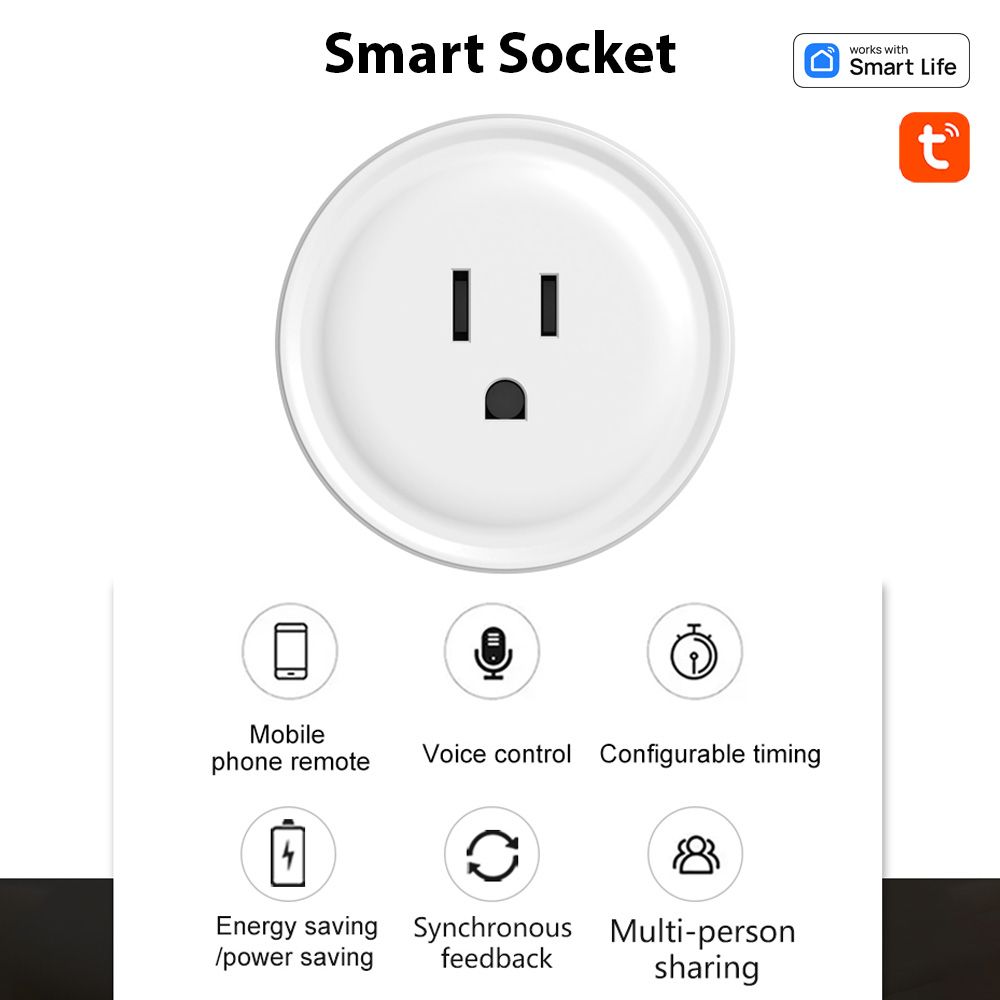 4 Pack Smart Socket 2.4GHz WiFi Only TY APP Remote Control Smart Sharing 10A view 2