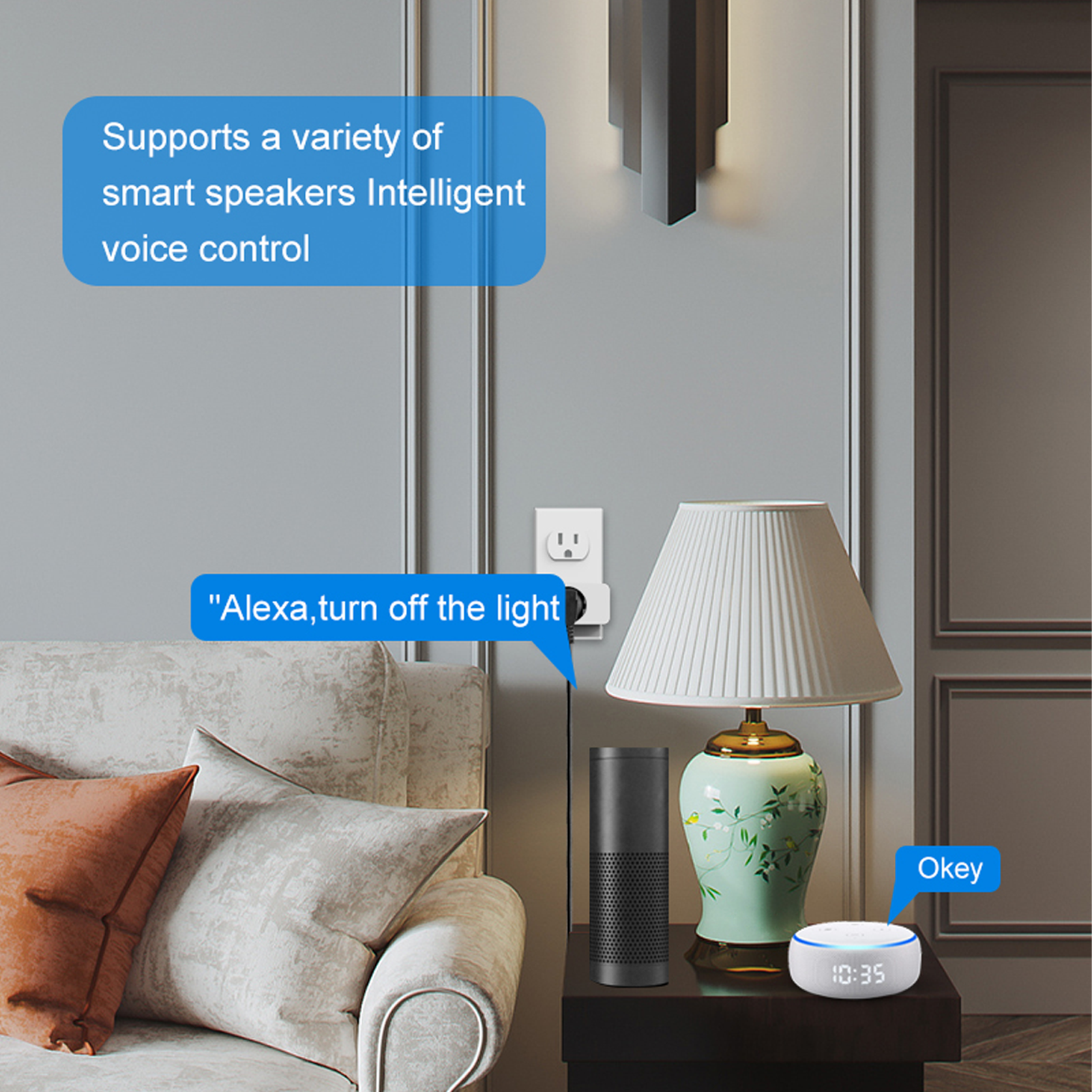 4 Pack Smart Socket 2.4GHz WiFi Only TY APP Remote Control Smart Sharing 16A view 5