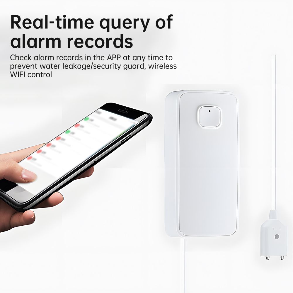 1 Pack WiFi Water Leak Detector APP Control 85DB Water Sensor Alarm IP67 view 2