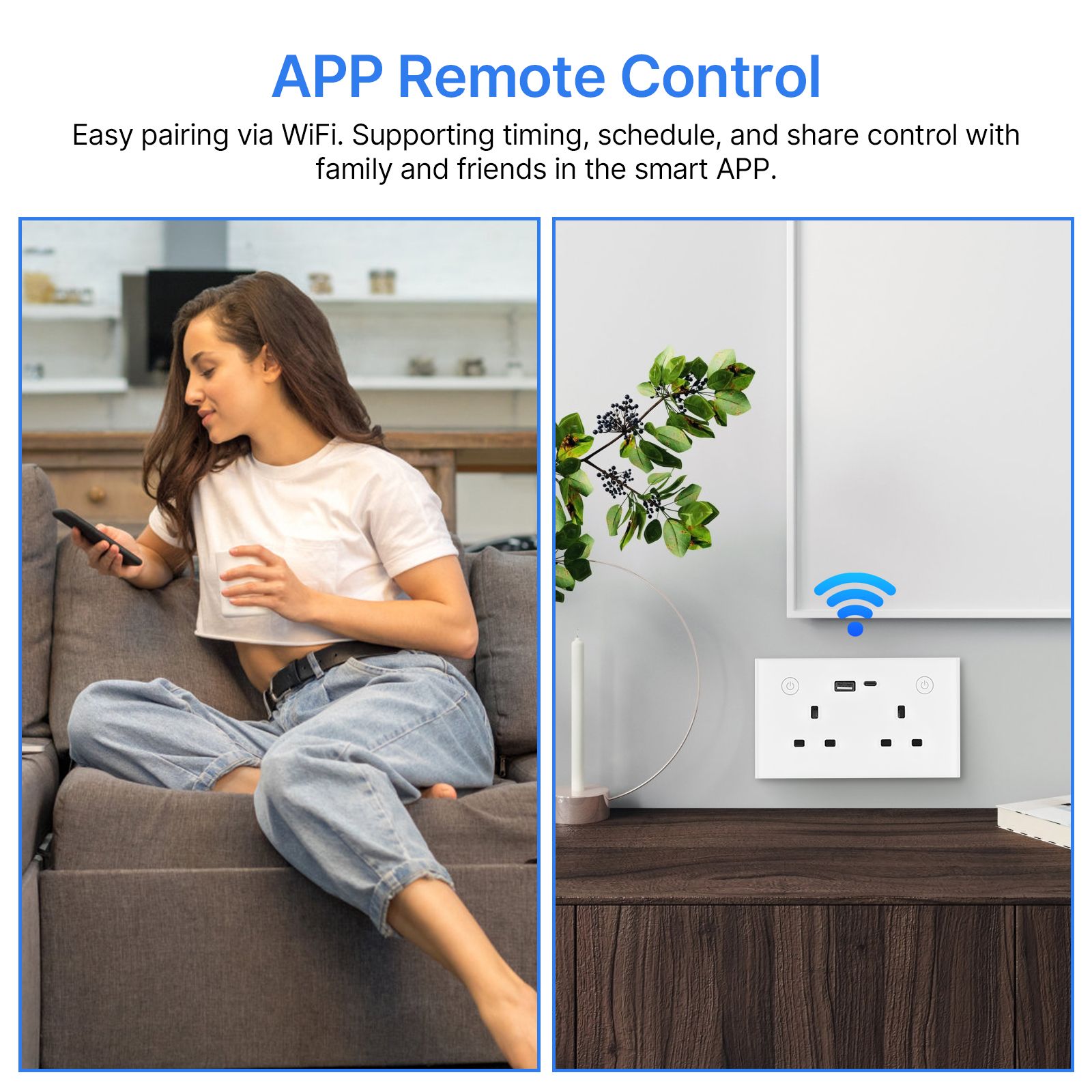 WiFi Touch Light Switch Smart Socket Flameproof Glass Panel Power Failure view 10