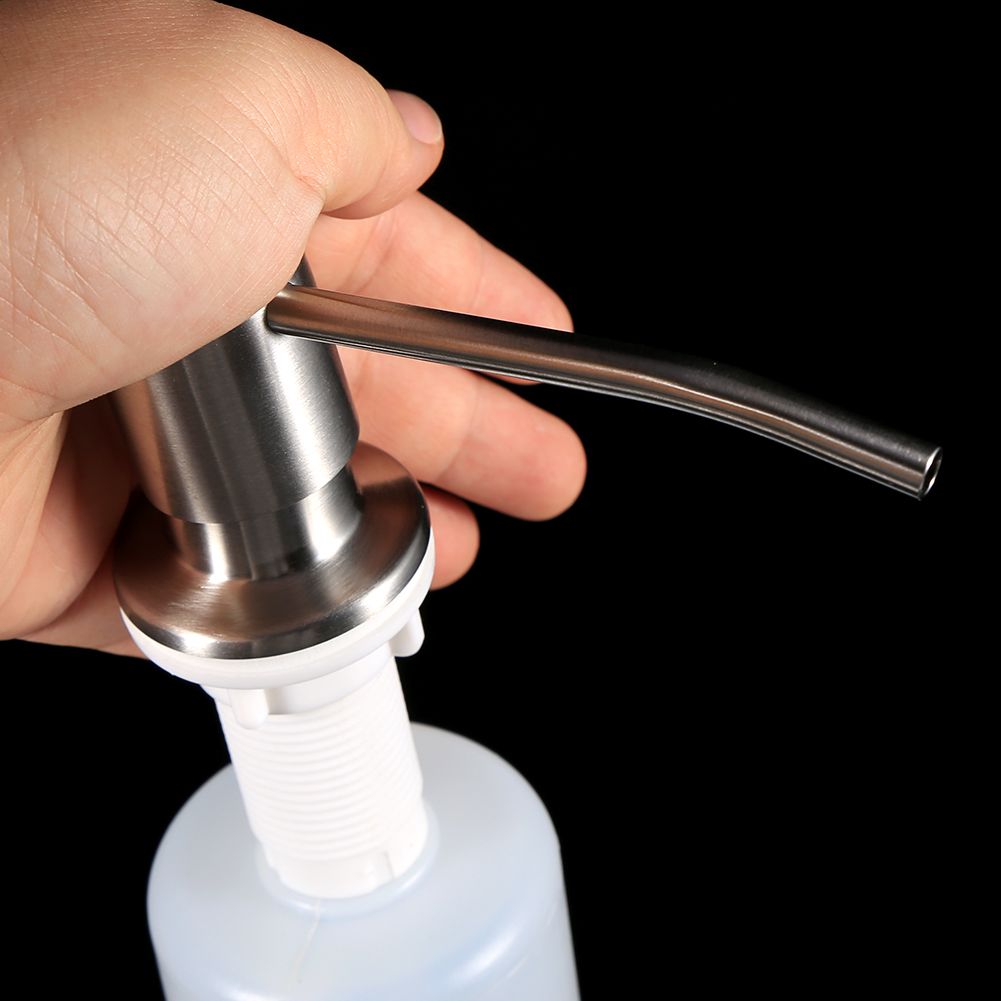 300ml Kitchen Bathroom Faucet Sink Liquid Soap Lotion Dispenser Pump Storage view 5