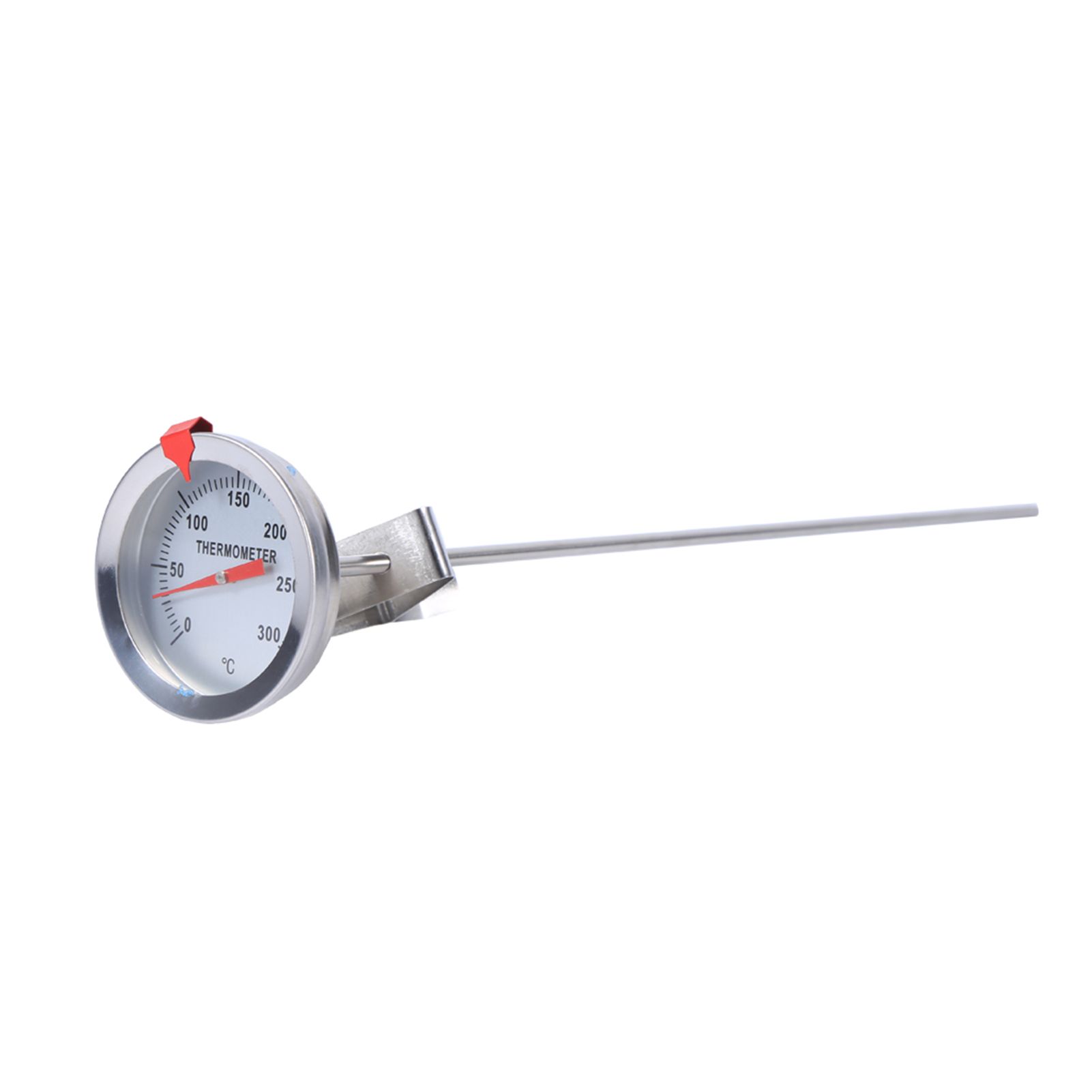 12" Long Stainless Steel Cooking Probe Thermometer with Clip for Food Meat view 2