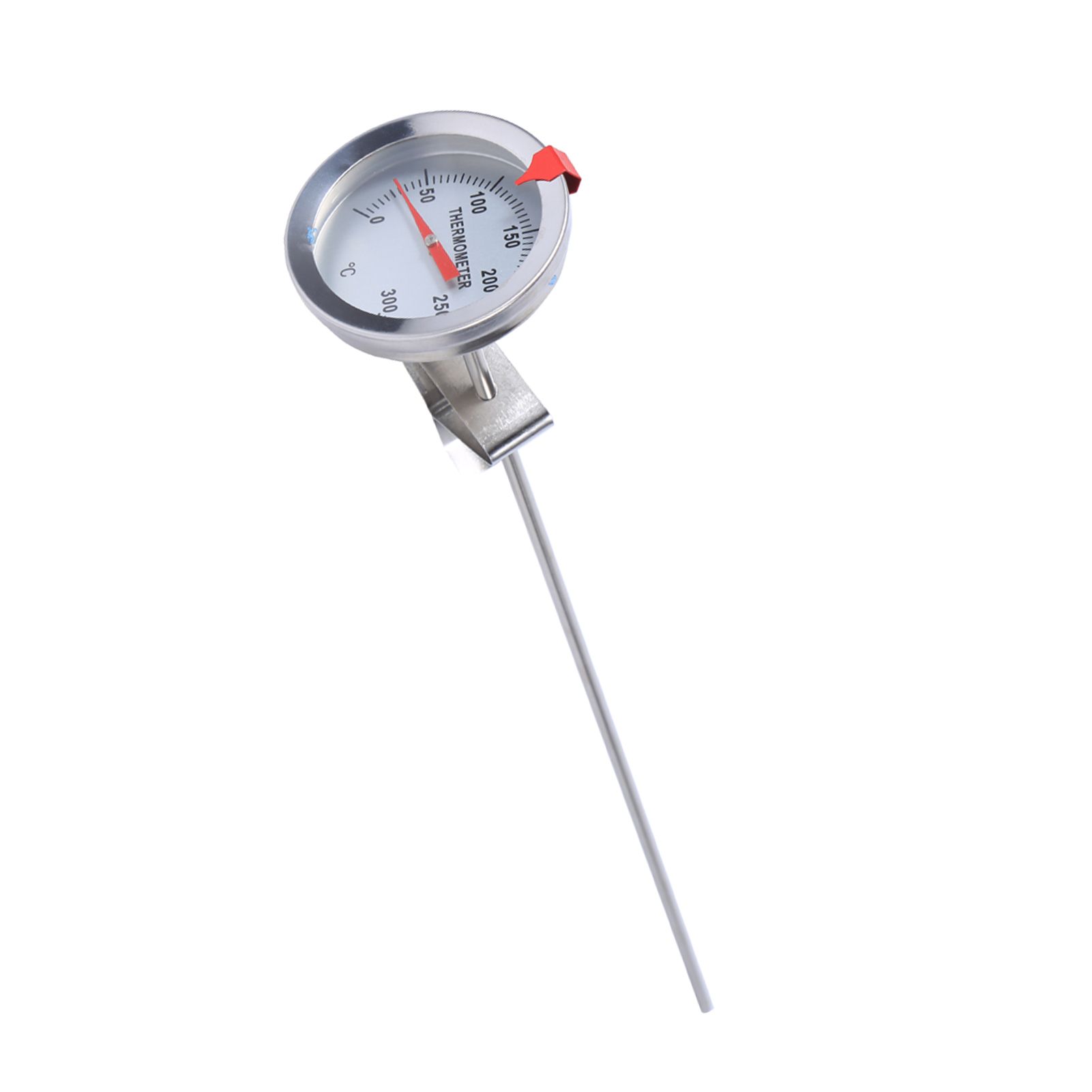 12" Long Stainless Steel Cooking Probe Thermometer with Clip for Food Meat view 4