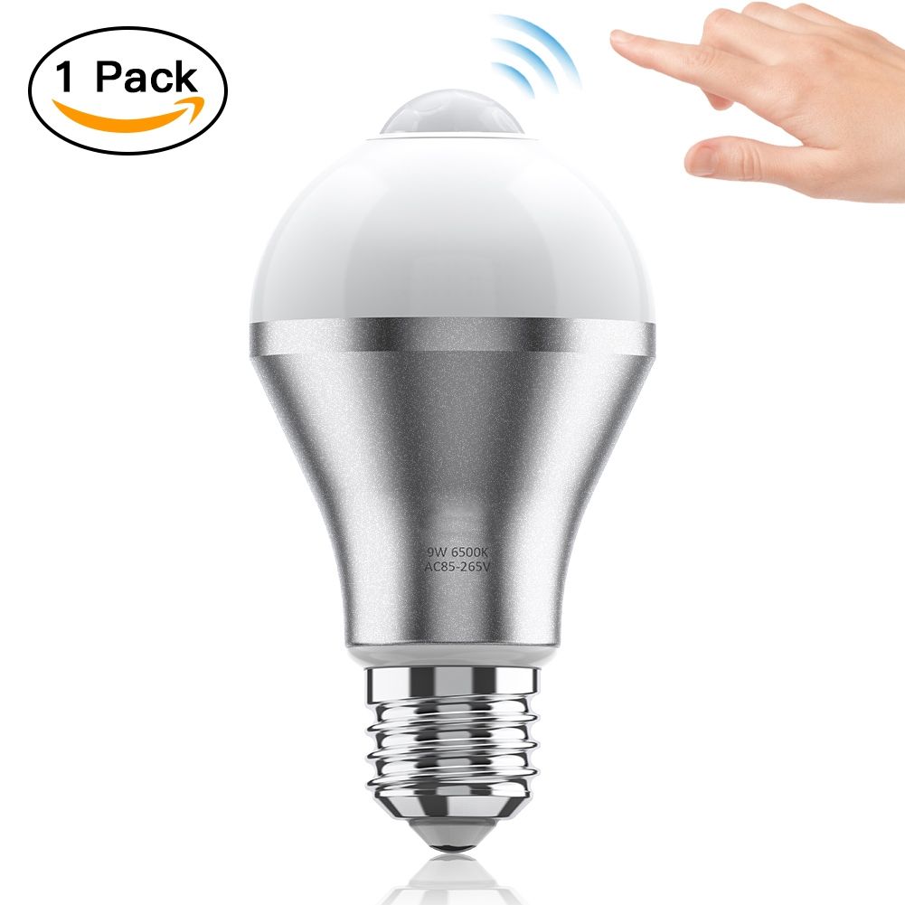 Motion Sensor Light Bulb Haofy 9W E27 Smart PIR LED Bulbs Auto On/Off Security view 2