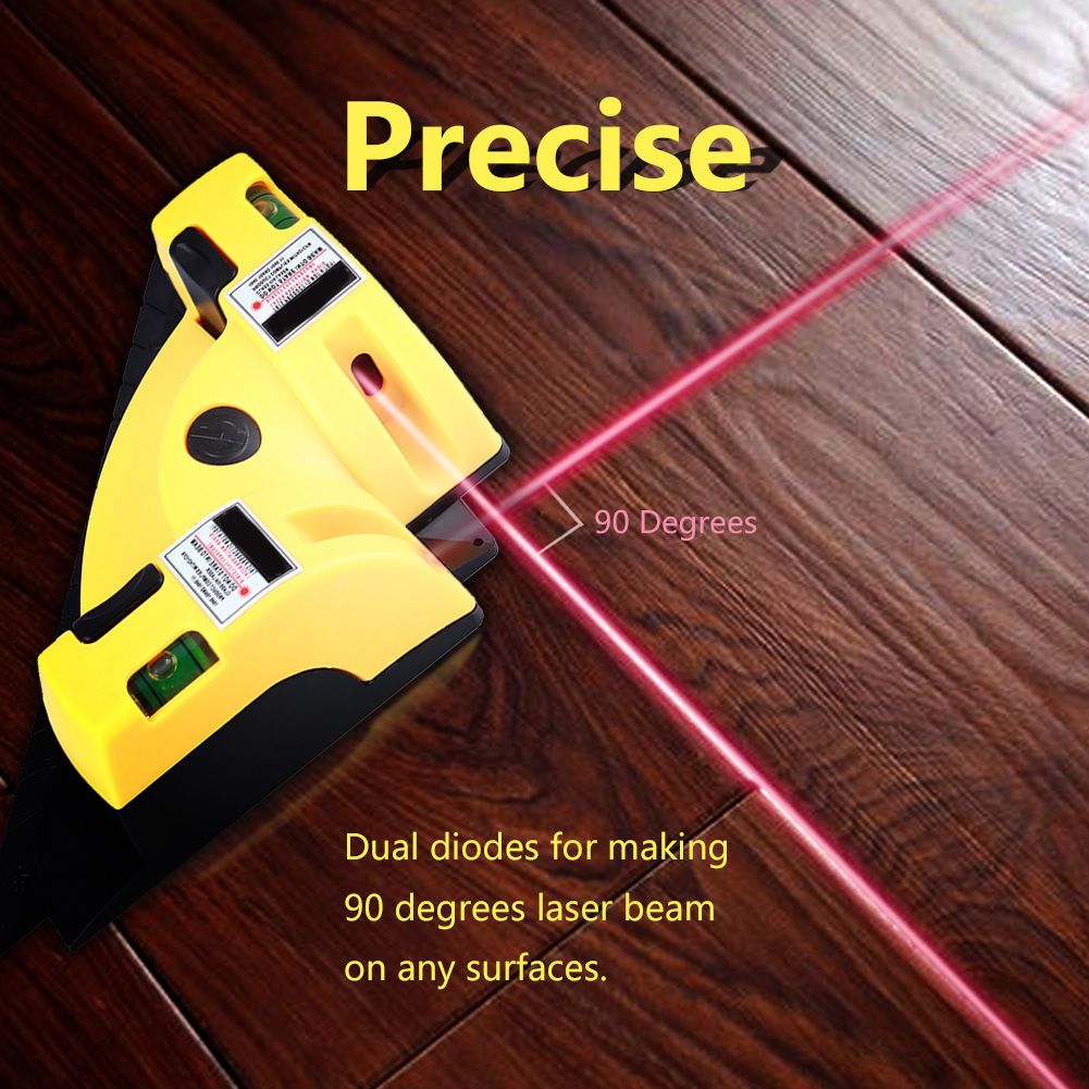 Right Angle 90 Degree Vertical Horizontal Line Laser Level Projection Layout Tool