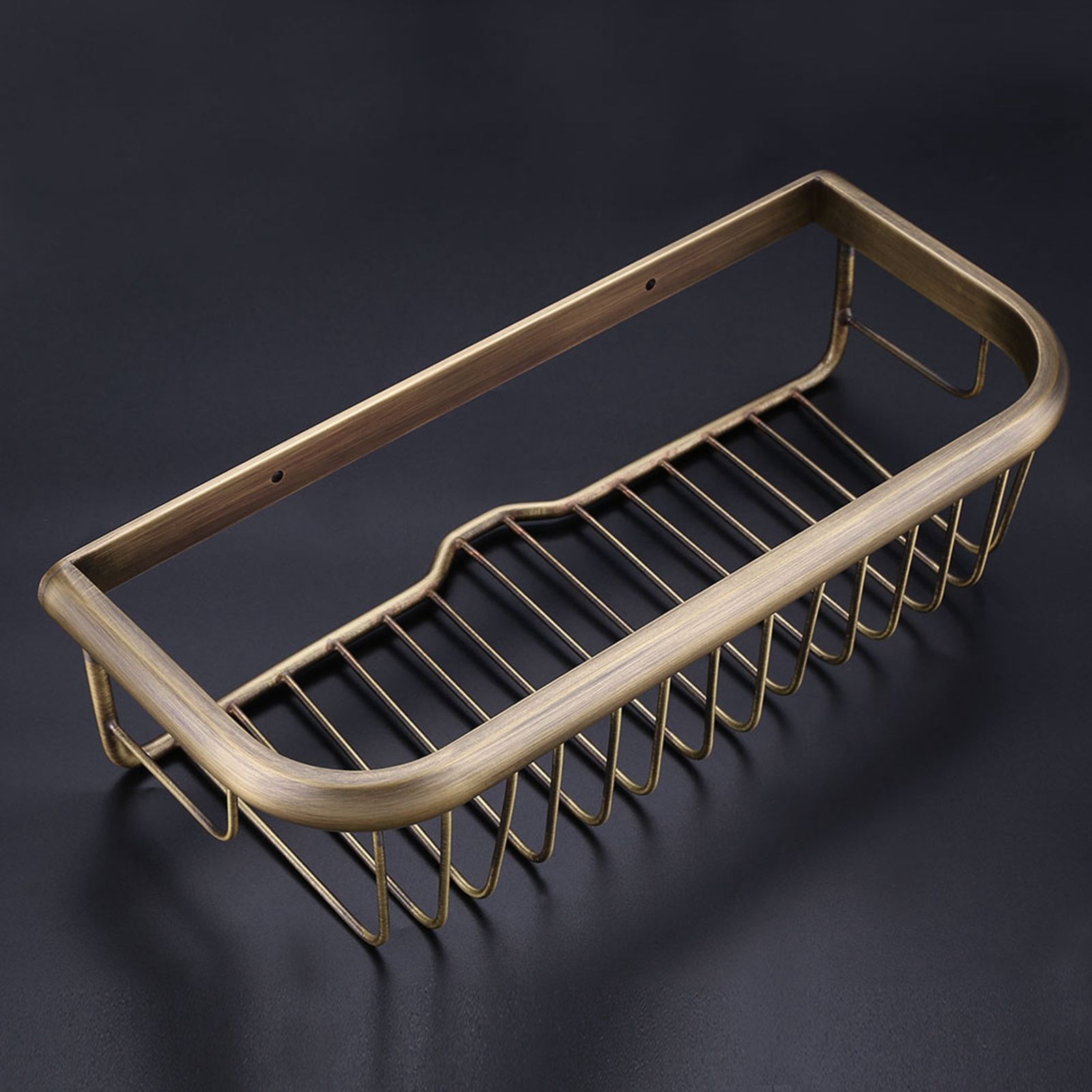 30cm Solid Copper Shower Basket Bath Soap Shampoo Storage Holder Wall Mount view 6
