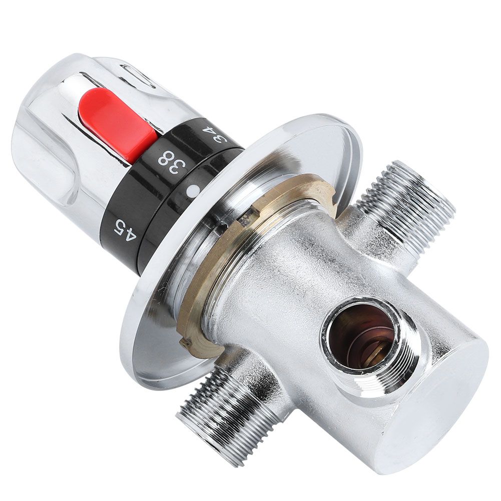 1pc Brass Thermostatic Hot/Cold Water Mixing Temperature Control Valve for view 4