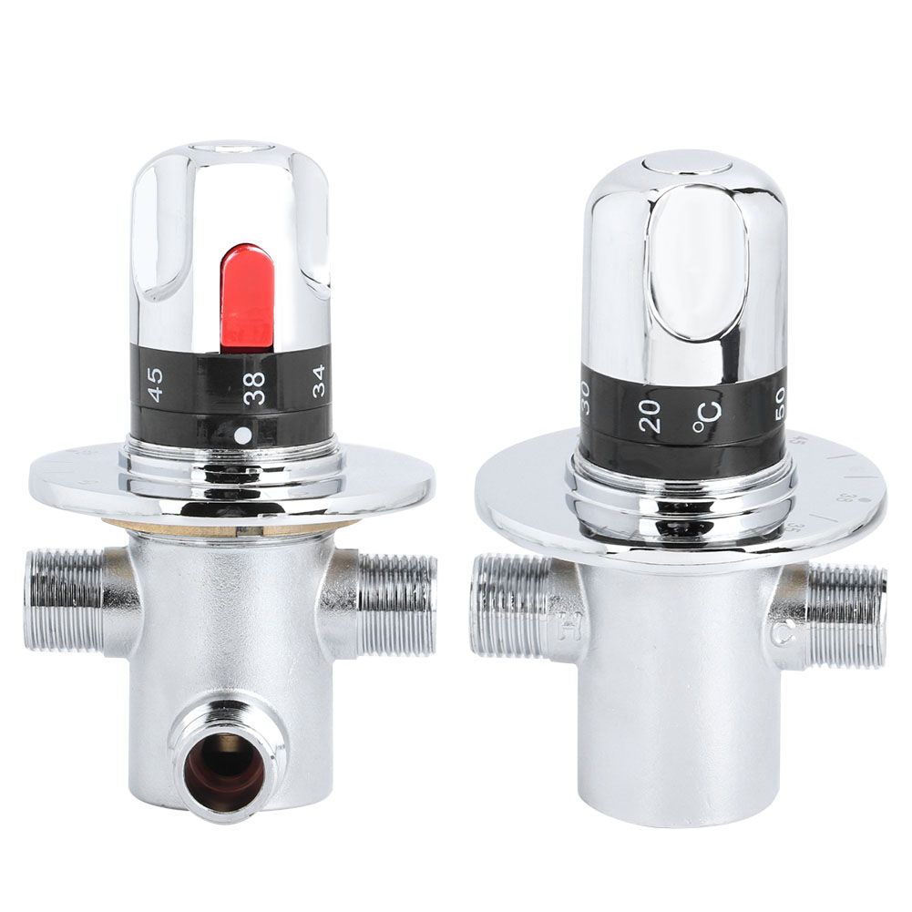 1pc Brass Thermostatic Hot/Cold Water Mixing Temperature Control Valve for view 6