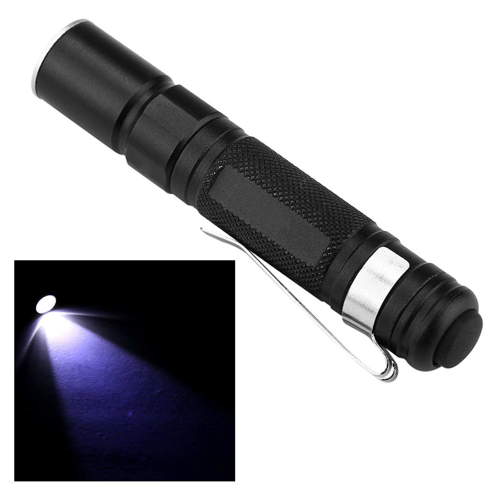 Mini Portable LED Pen Clip Flashlight Telescopic Zoom Light Torch Lamp for view 10