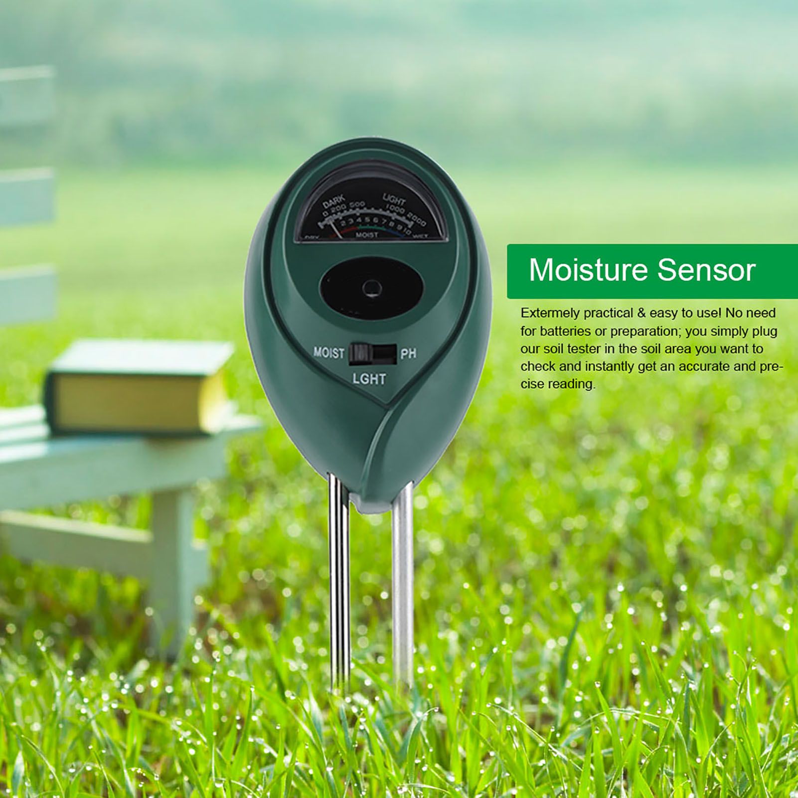 3 in 1 Moisture Sensor Meter Soil Water Monitor Hydrometer Farming Plant