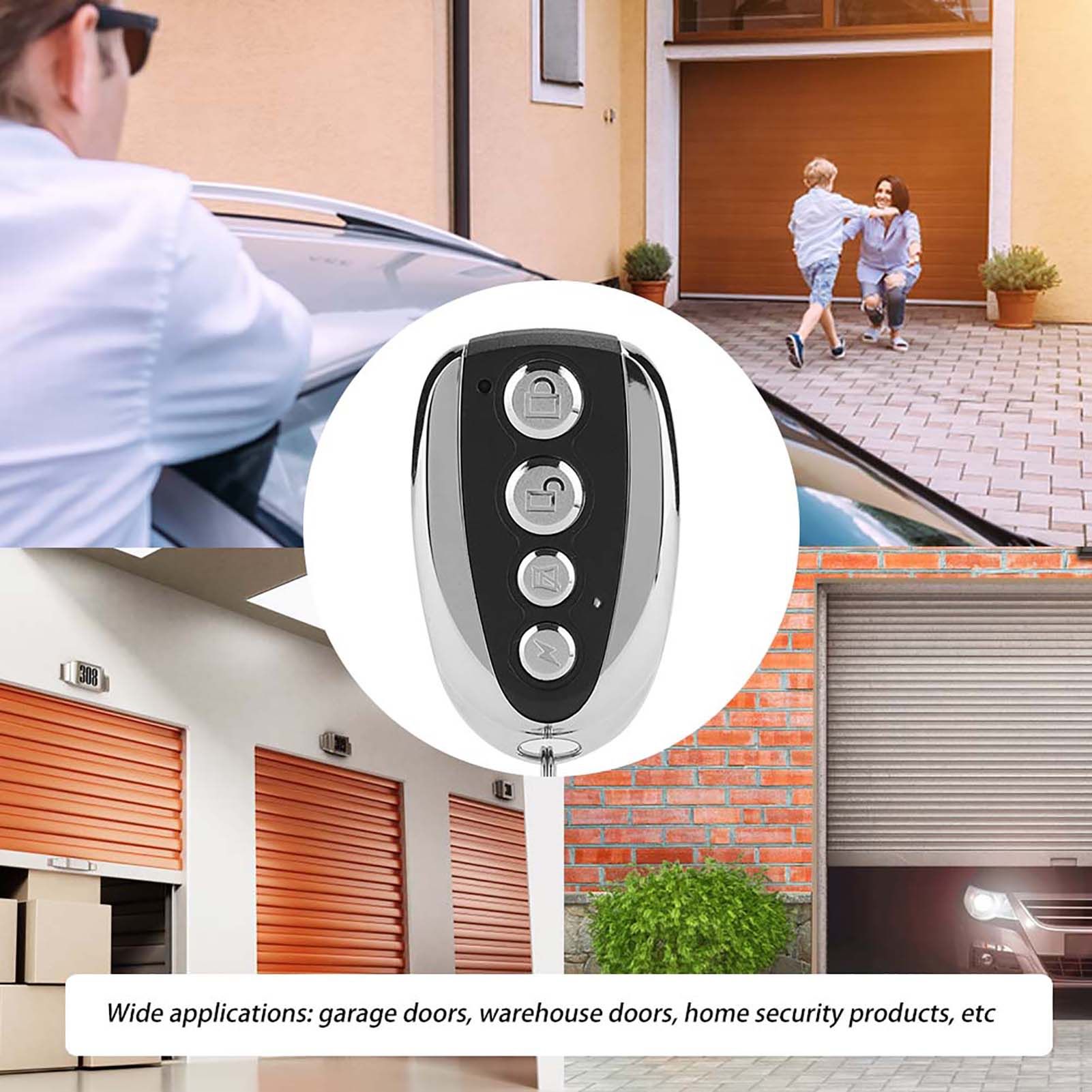 433MHz Garage Door Copy Remote Controller Universal Home Security Alarm view 3
