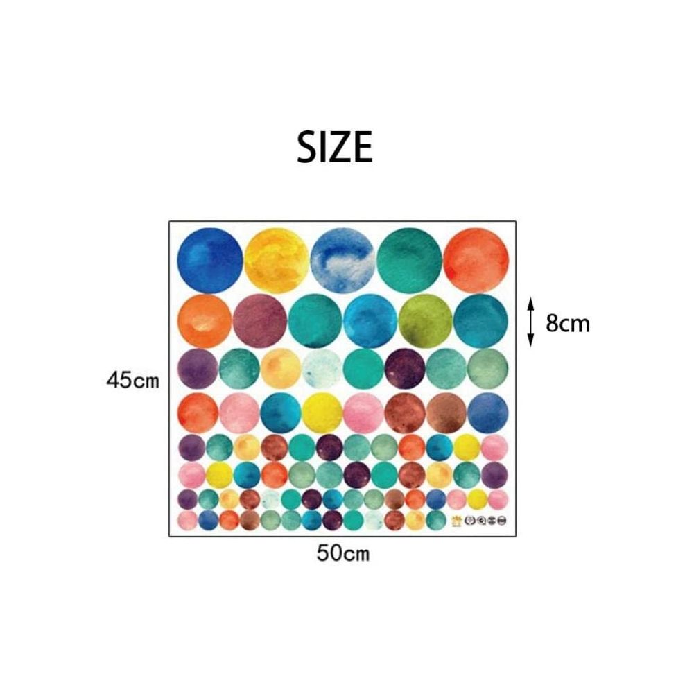 Colorful Circle Wall Decor Children's Room Bedroom Kindergarten Beautiful view 2