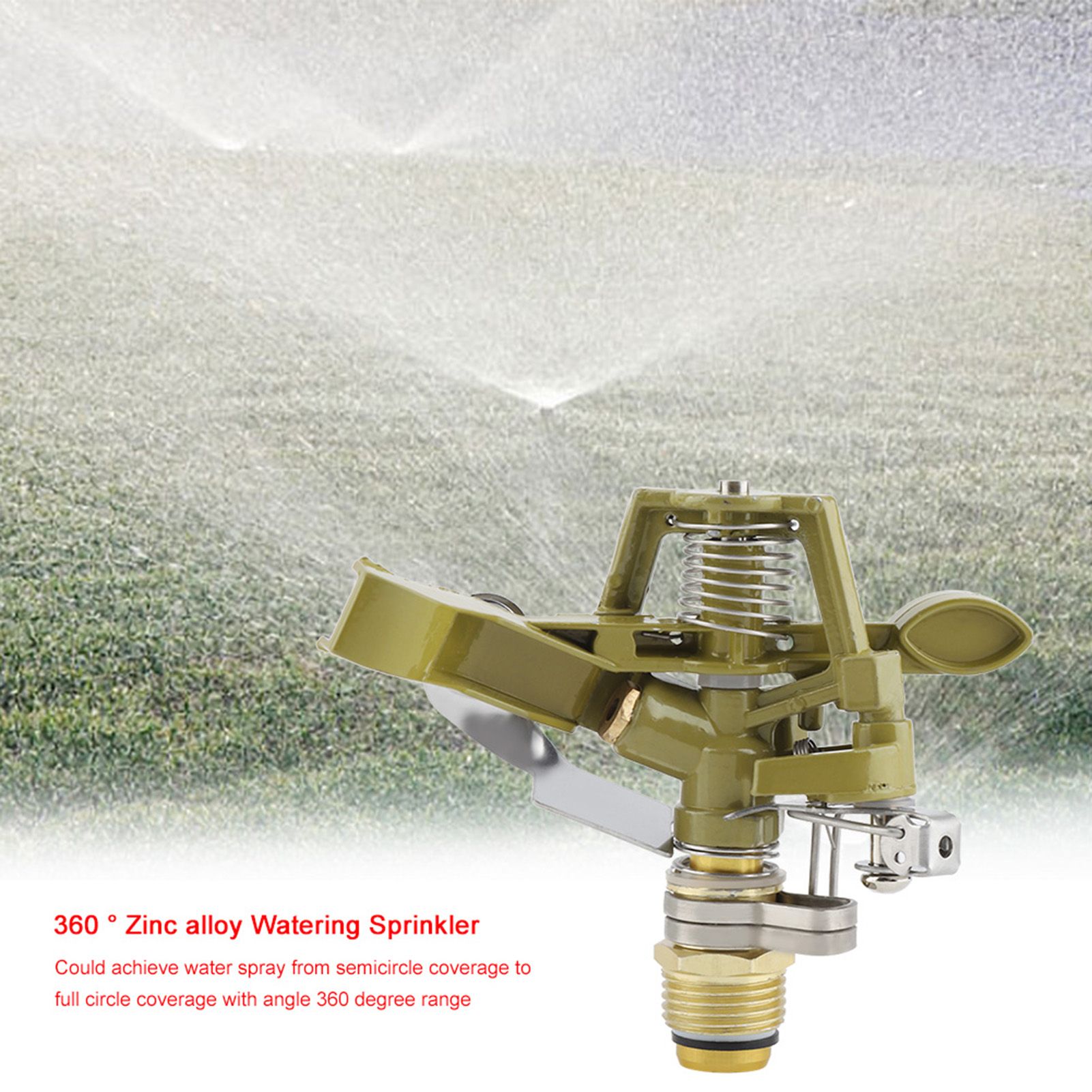 360 ° Zinc Alloy Ground Insert Zinc Sprink Water Watering Sprinkler Sprayer — image 1