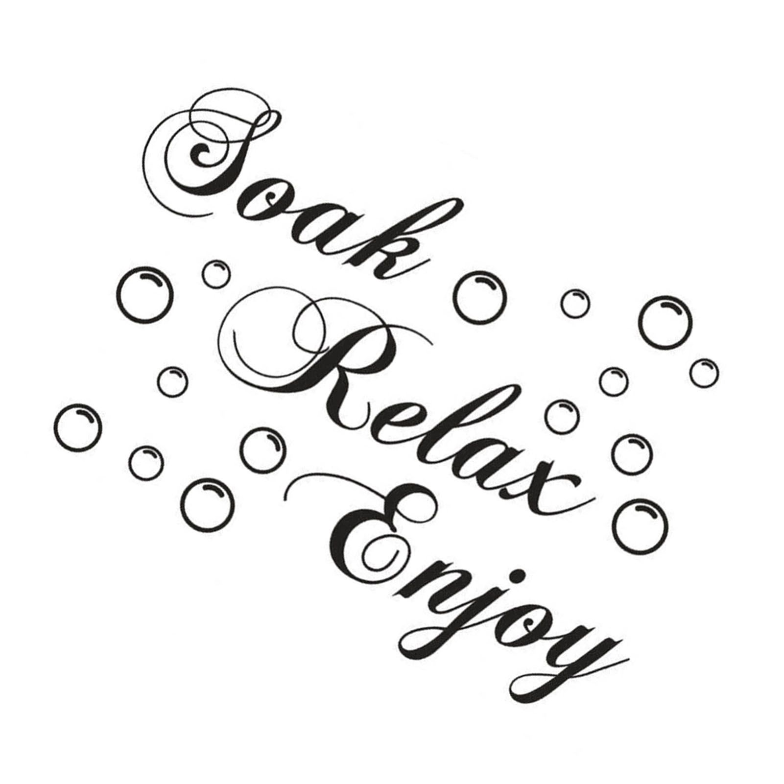 Soak Relax Enjoy Sticker Living Room Bedroom Backdrop Wall Decorative Decal view 3