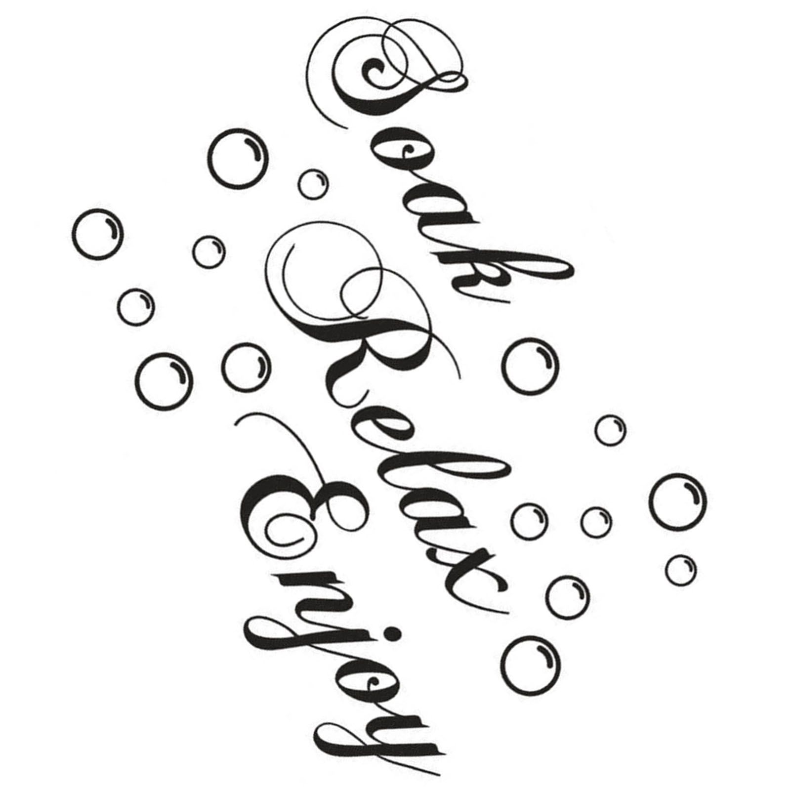 Soak Relax Enjoy Sticker Living Room Bedroom Backdrop Wall Decorative Decal view 5