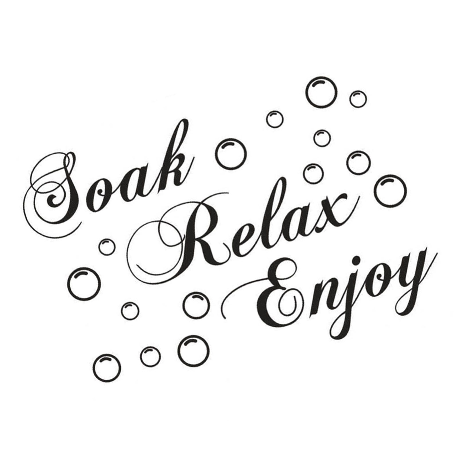Soak Relax Enjoy Sticker Living Room Bedroom Backdrop Wall Decorative Decal view 7
